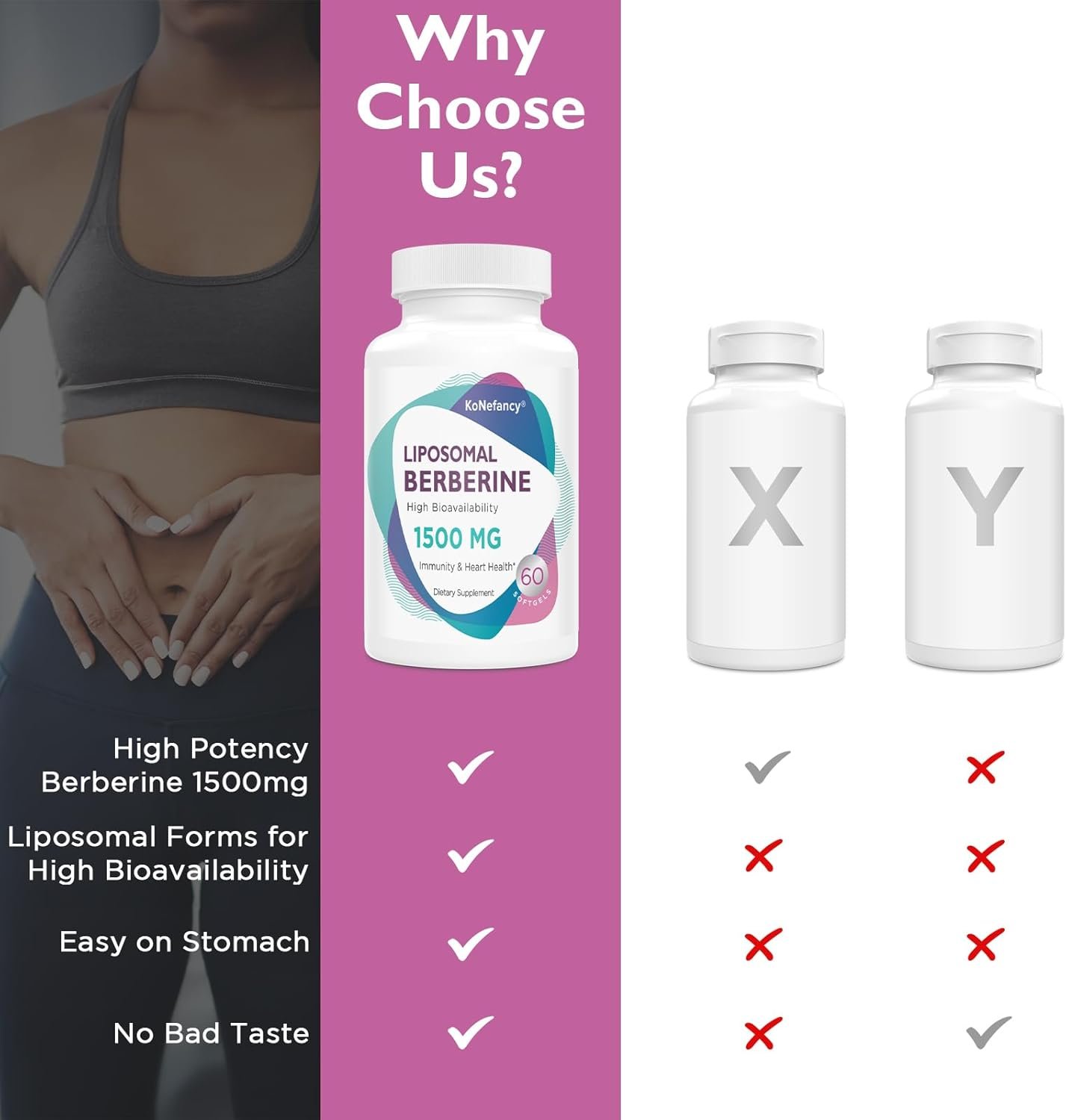 Berberine HCL Supplement 1500mg - High Bioavailability Liposomal Berberine Capsules for Women and Men, AMPK Activator - Image 3