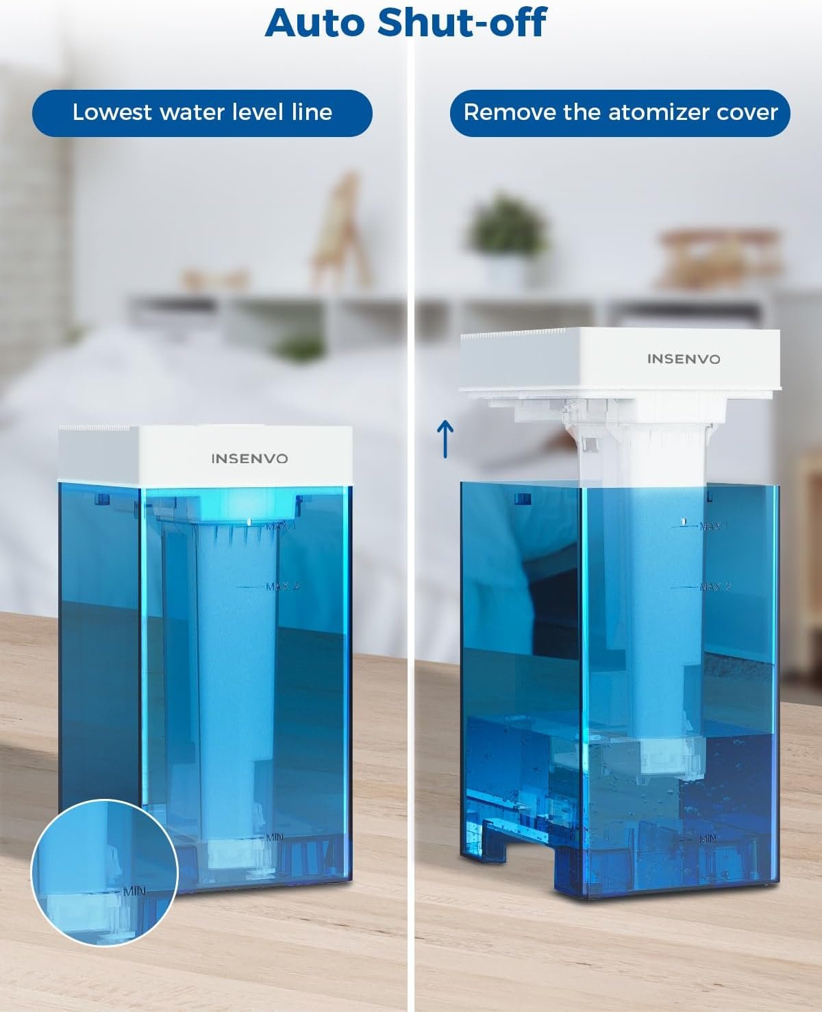 Top Fill Humidifier, 5L Cool Mist Humidifier with Touch Control, Ultrasonic Adjustable 3 Mist Outputs, 3 Timers, Auto Shut-off Air Humidifier for Bedroom, Living Room, Office, Pets, Plants - Image 9