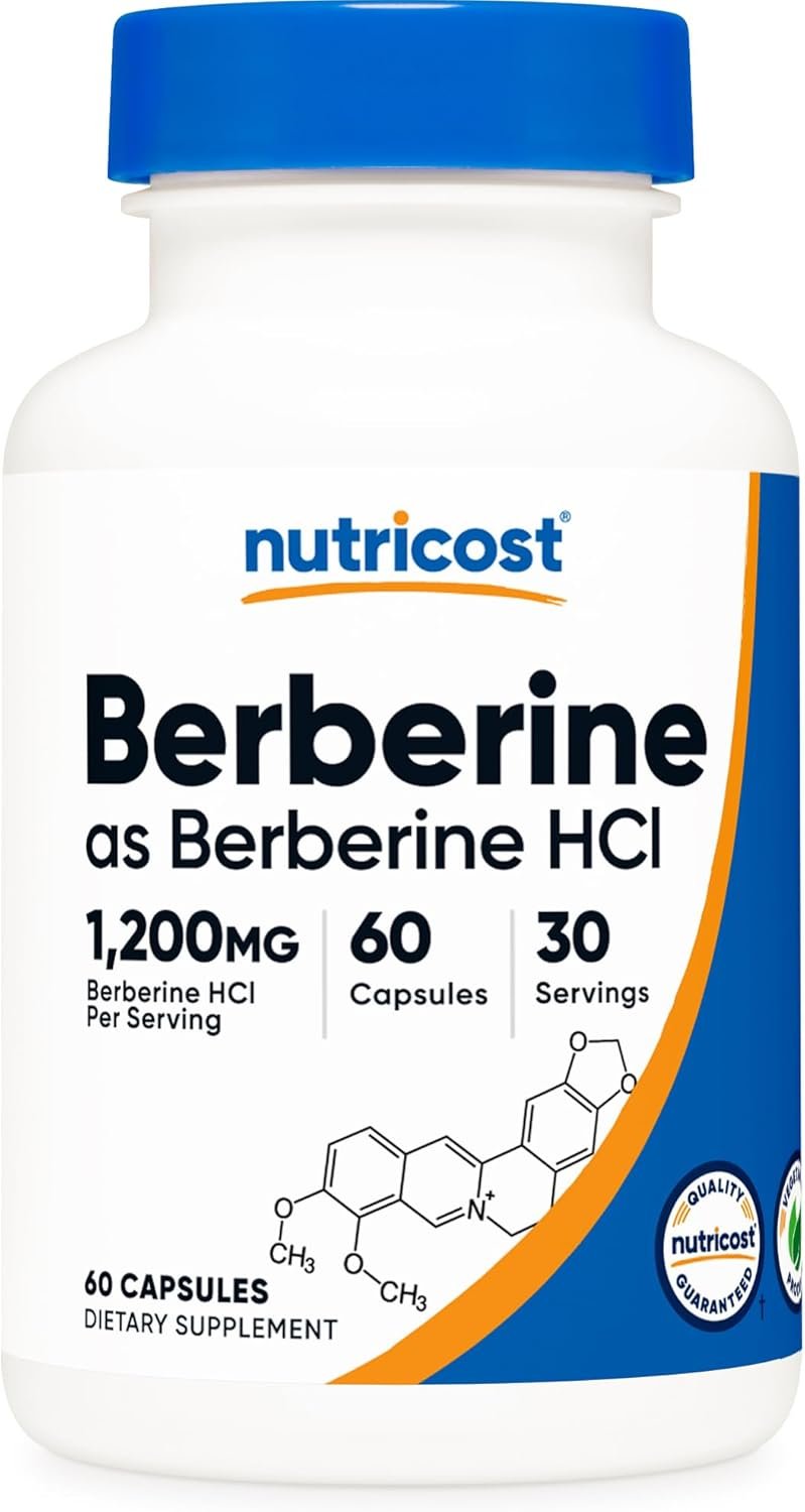 Nutricost Berberine HCl 600mg, 60 Vegetarian Capsules - Gluten Free & Non-GMO - Image 2
