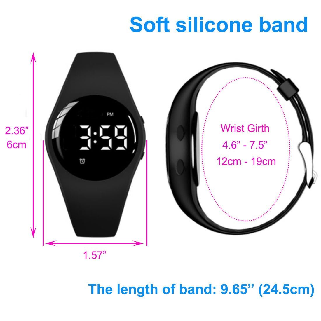 Water Resistant Vibrating Alarm Watch Silent Medical Reminder Watch - with Timer and 15 Daily Alarms (Camo Green) - Image 4