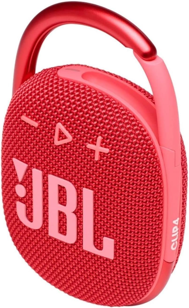 JBL Clip 4 Waterproof Wireless Bluetooth Speaker Bundle with Deluxe CCI Protective Silicone Carrying Sleeve and Built in Stand (Red) - Image 5