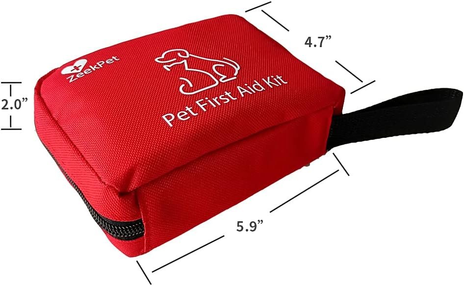 Pet First Aid Kit ZeekPet Medical Bag for Dogs and Cats Trauma Kit with Self Adhering Bandage, Styptic Pencil, Onitment, Pill Box, Emergency Blanket Perfect Survival Kit for Traveling with Your Pet - Image 3