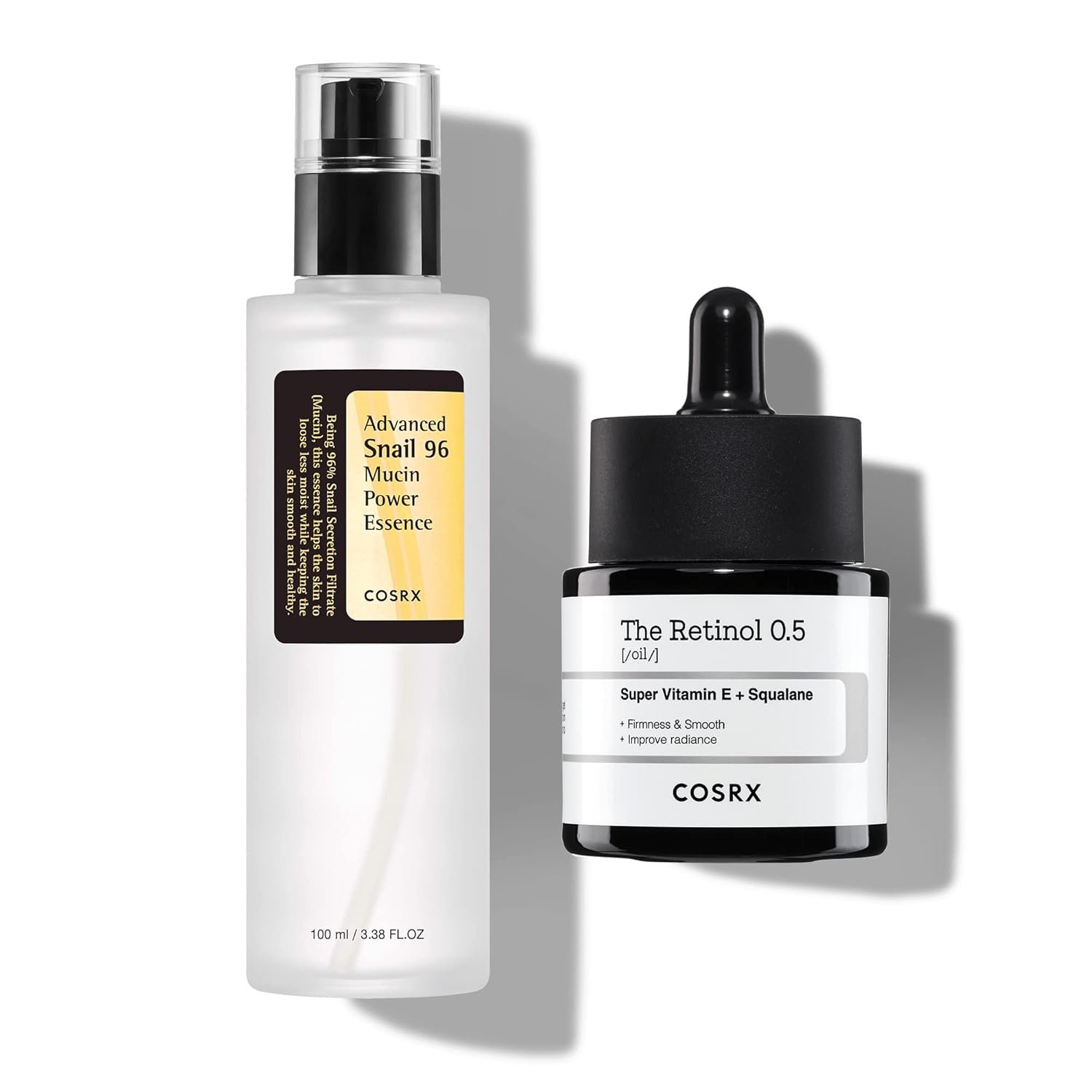 COSRX Skin Cycling Routine - Snail Mucin 96% Essence + Retinol 0.5 Oil, Recovery Set for Face and Neck, Fine Lines Spot Treatment, Repair Oil for Face - Image 2