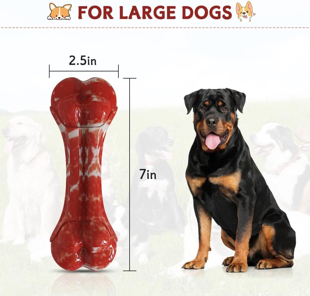 Dog Toys for Aggressive Chewers Large Dogs Indestructible Dog Chew Toys Tough Nylon Dog Bones to Keep Them Busy - Image 7
