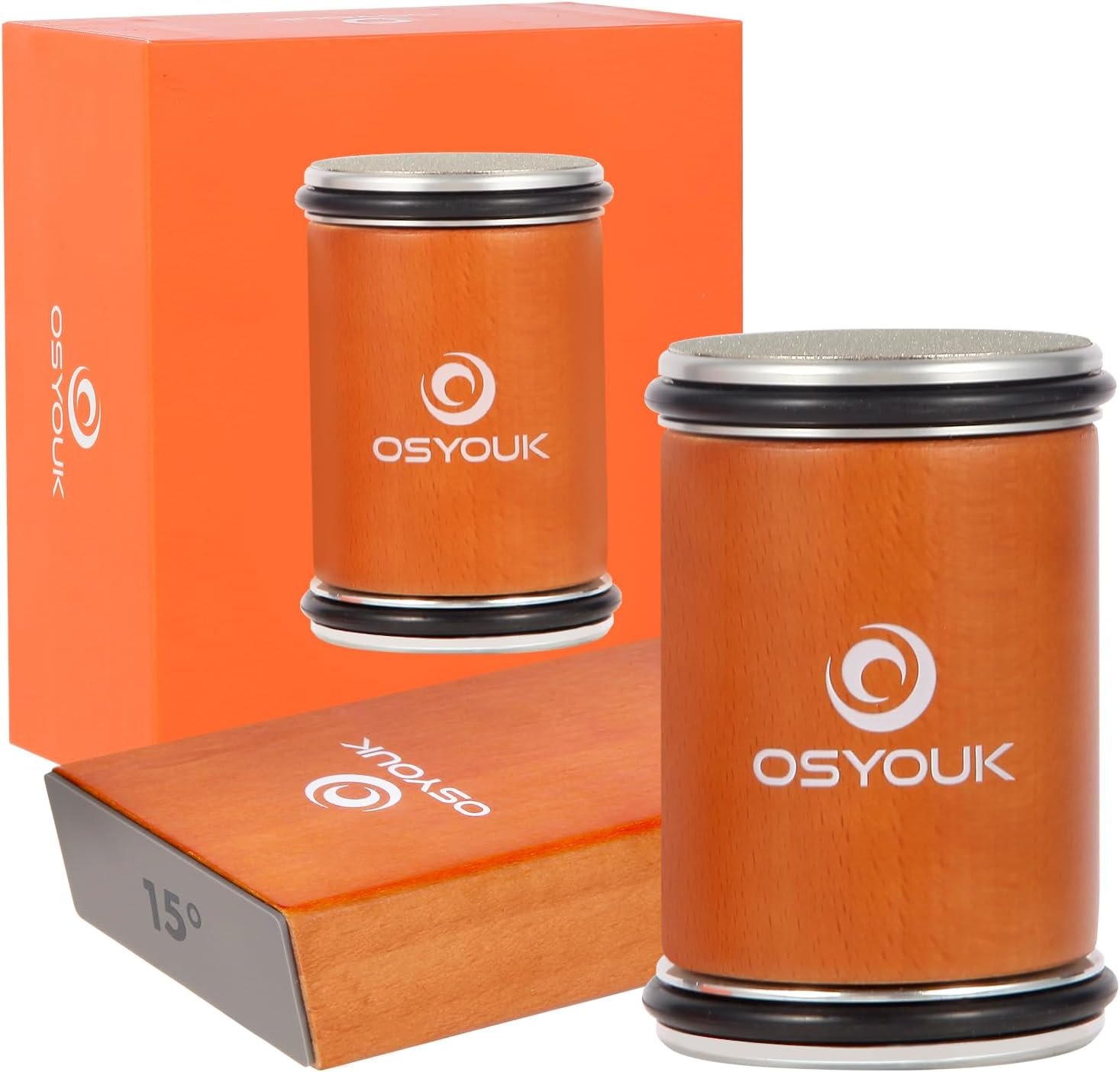 Knife Sharpener Tool- Afilador de cuchillos fácil -Rolling Knife Sharpeners Kit,Knife Sharpening with Diamonds and Ceramic, Magnetic Knife Sharpener, Offering 15°& 20° Magnetic Angles,Regalo del padre - Image 2