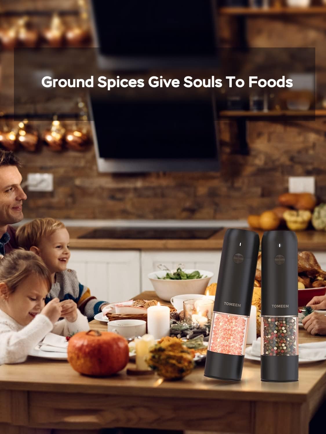 Upgraded Larger Capacity: Electric Salt and Pepper Grinder Set Rechargeable with LED lights - Stainless Steel Automatic Pepper and Salt Grinder Refillable with 6 Adjustable Coarseness - Image 10