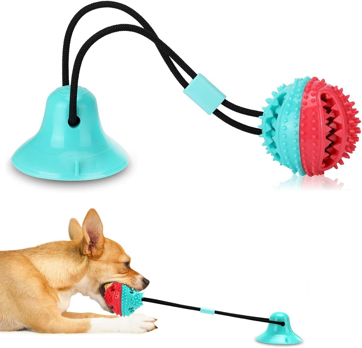 Interactive Dog Toys Tug of War, Mentally Stimulating Toys for Dogs, Puppy Teething Toys for Boredom to Keep Them Busy, Dog Puzzle Treat Food Dispensing Ball Toy for Small Medium Dogs - Image 2