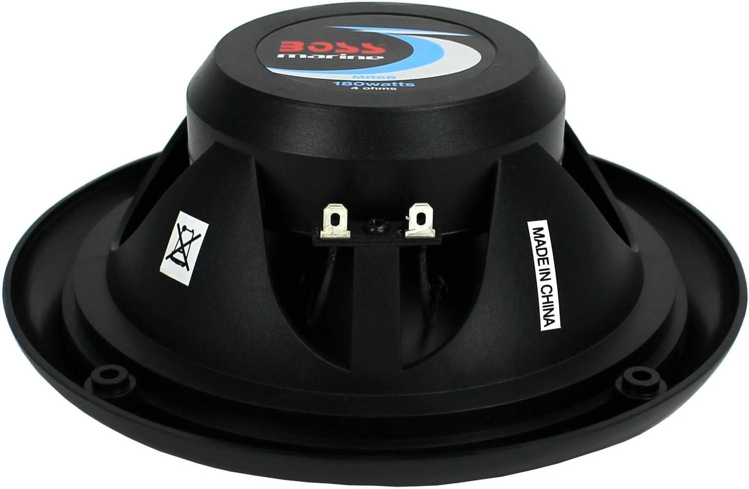 BOSS 6.5" 360W Dual Cone Black Marine Boat Outdoor Audio Speakers, 4pk | MR6B - Image 7