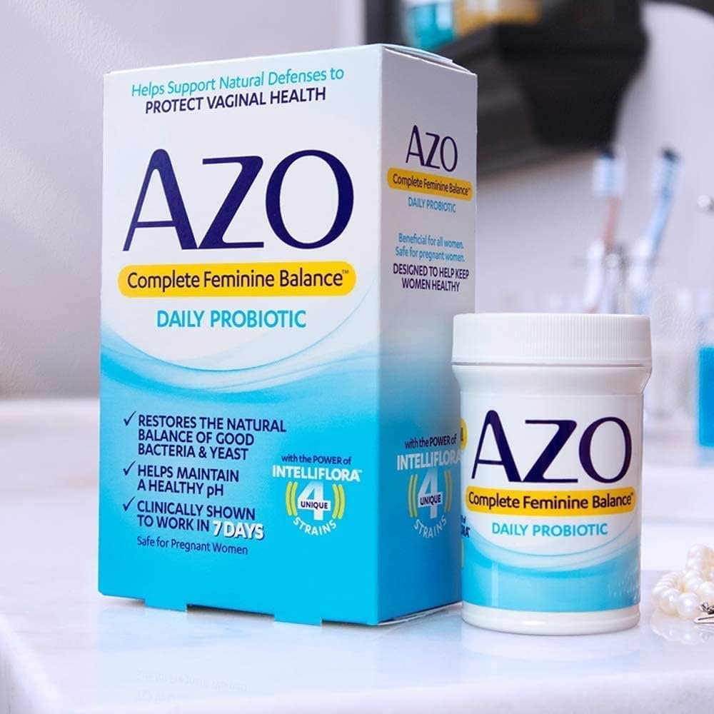AZO Complete Feminine Balance Daily Probiotics for Women, Clinically Proven to Help Protect Vaginal Health, balance pH and yeast, Non-GMO, 30 Count - Image 8