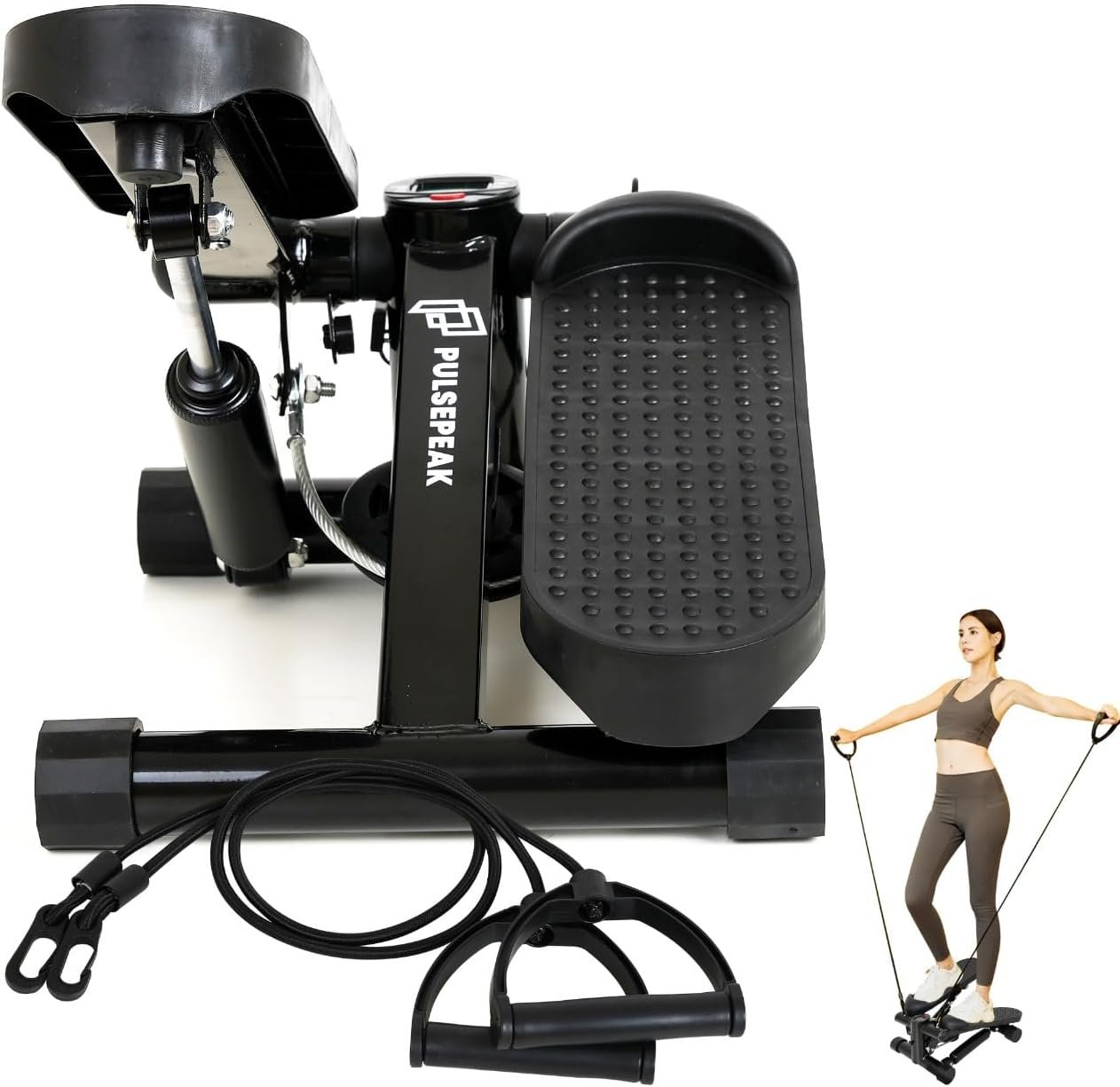 Steppers for Exercise at Home, Mini Stepper with Resistance Bands, Stair Stepper for Home, Stepper Exercise Machine, Compact Stepper Workout Equipment - Image 3