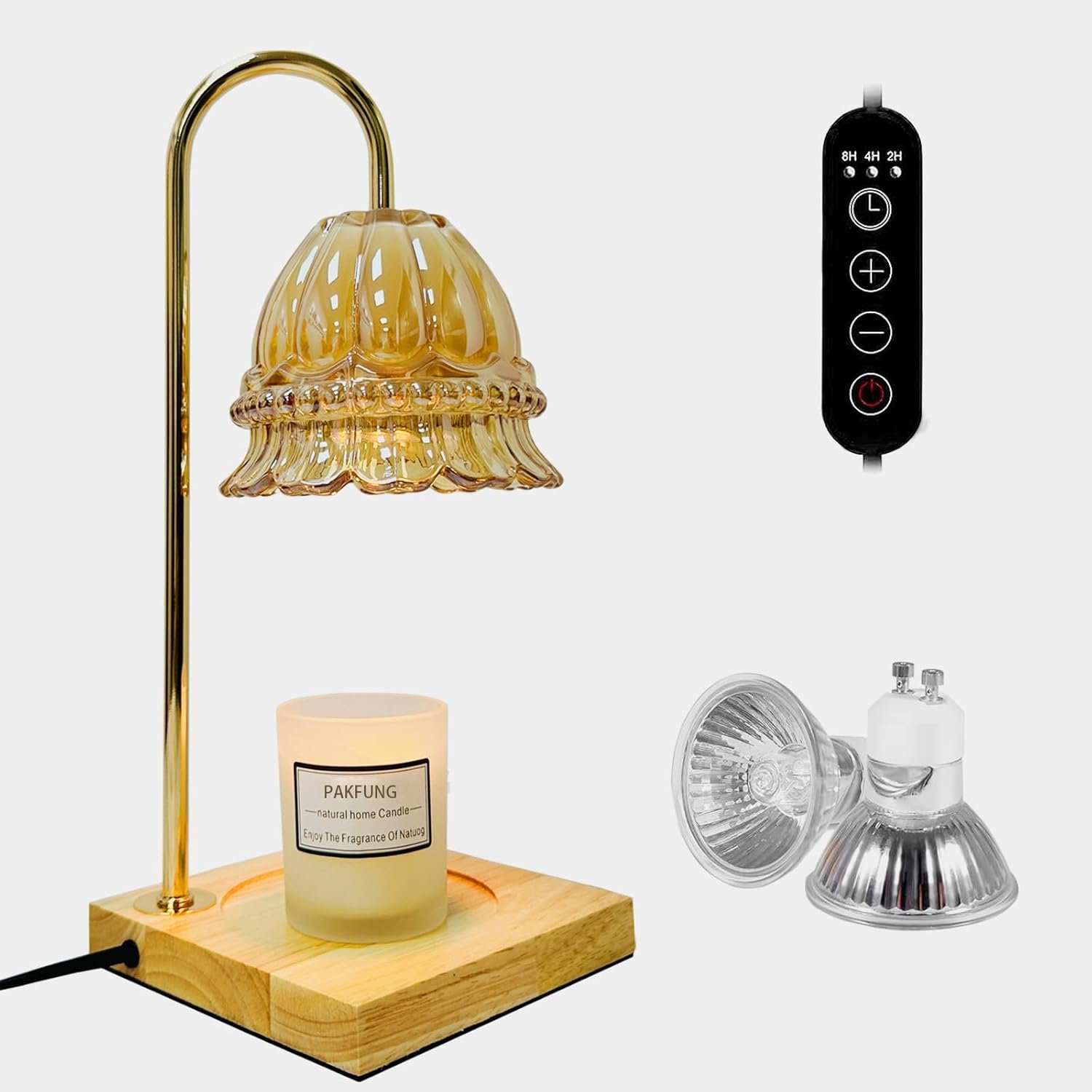 Dimmable Candle Warmer Lamp with Timer & 2 Bulbs for Bedroom Home Décor, Wax Melting Warmer for Large Scented Jar Candles, Mother's Day Gift for Mom Women Her - Image 2