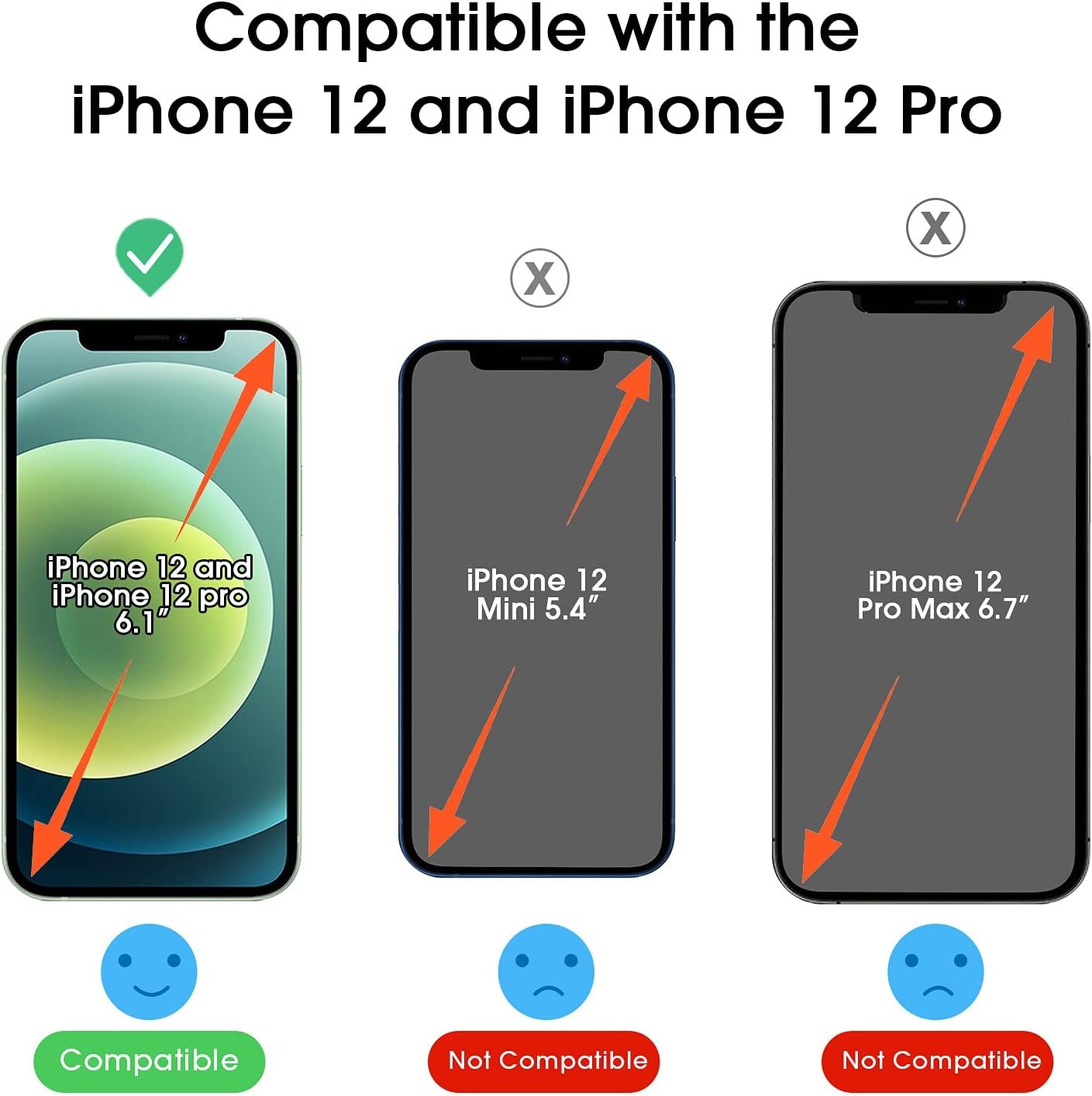 amFilm OneTouch Glass Screen Protector for iPhone 12 6.1"/ iPhone 12 Pro 6.1" with Easy Installation Kit, Tempered Glass, 2 Pack - Image 4