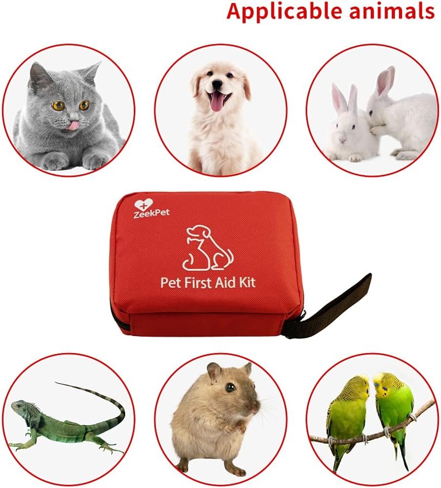 Pet First Aid Kit ZeekPet Medical Bag for Dogs and Cats Trauma Kit with Self Adhering Bandage, Styptic Pencil, Onitment, Pill Box, Emergency Blanket Perfect Survival Kit for Traveling with Your Pet - Image 5