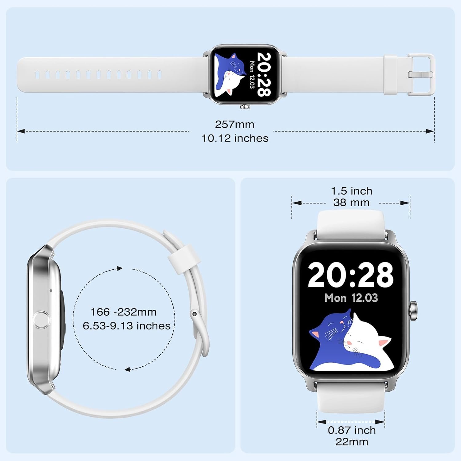 Fitpolo Smart Watch for Men Women with Bluetooth Call, Alexa Built-in 1.8" Blood Oxygen Heart Rate Sleep Fitness Watch, 105+ Sports Modes Smartwatch, Activity Tracker for Android iOS Phone - Image 9