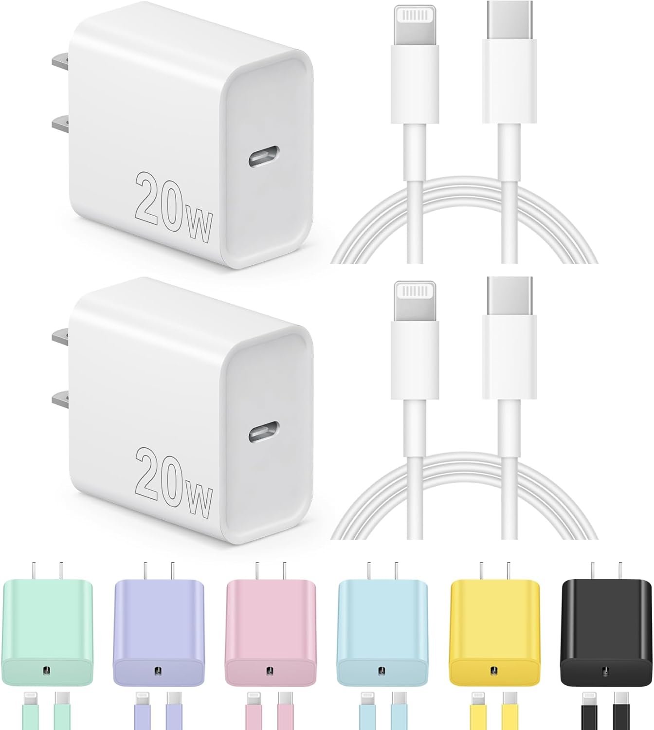 iPhone Charger Fast Charging USB C Charger Block Type C Charger iPad Charger with 6FT C Chargers Cord Compatible with iPhone14/14 Pro Max/13/13Pro/12/12 Pro/11,iPad - Image 2