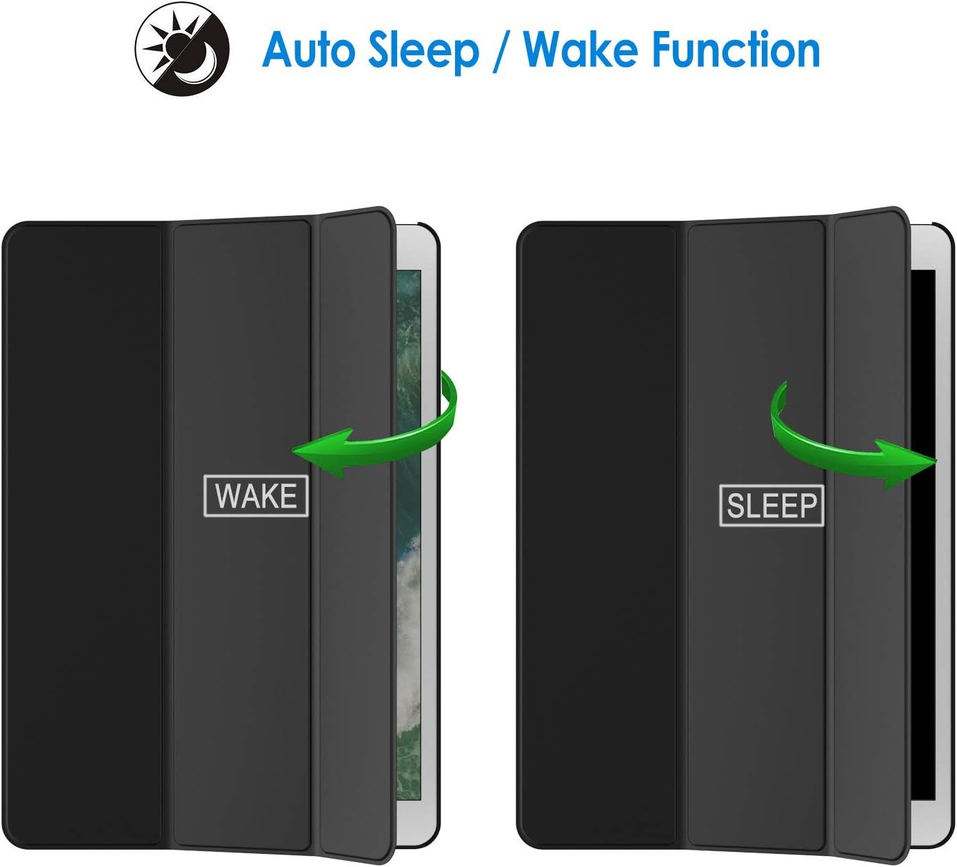 JETech Case for iPad Pro 10.5-Inch and iPad Air 3 (10.5-Inch 2019, 3rd Generation), Smart Cover Auto Wake/Sleep Cover (Black) - Image 7