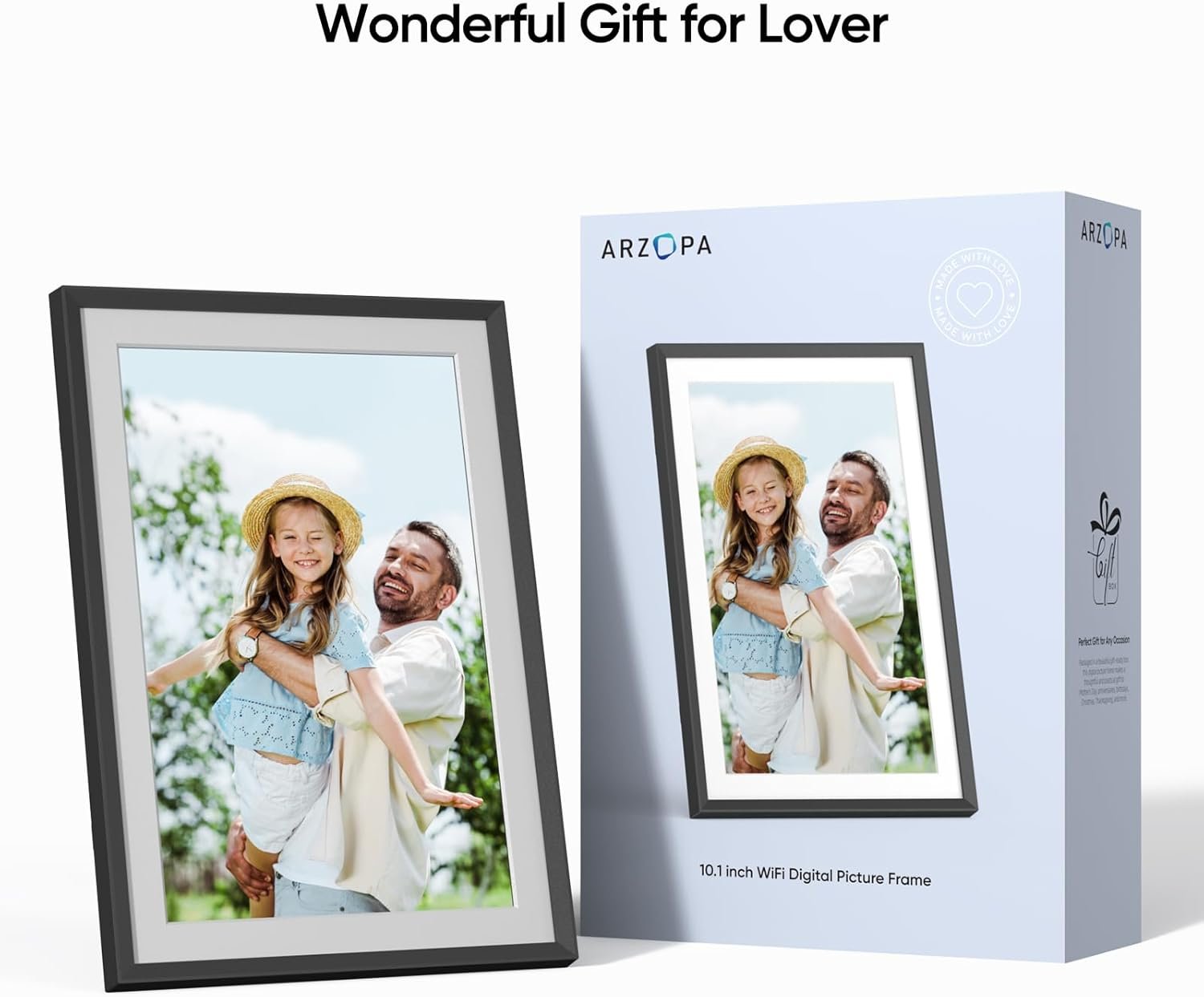 ARZOPA Frameo Digital Picture Frame 10.1 Inch Smart WiFi Digital Photo Frame 32GB with 1280x800 IPS Touch Screen, Auto-Rotate and Slideshow, Easy Setup to Share Photos Or Videos from Anywhere Anytime - Image 7
