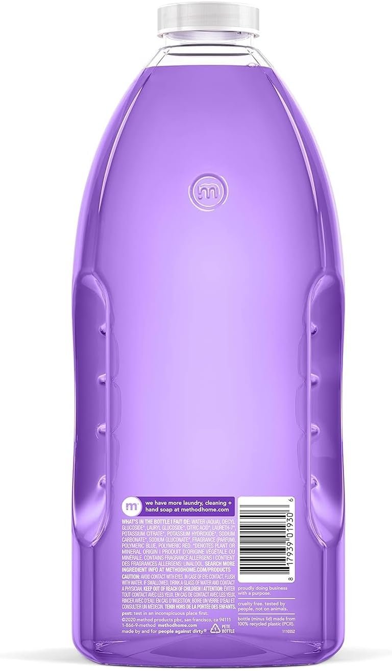 Method All Purpose Cleaner Lavender, Method Multipurpose Cleaner Refill 68 oz. and Cleaner Spray Bottle 28 oz. with Microfiber Towel - Image 6