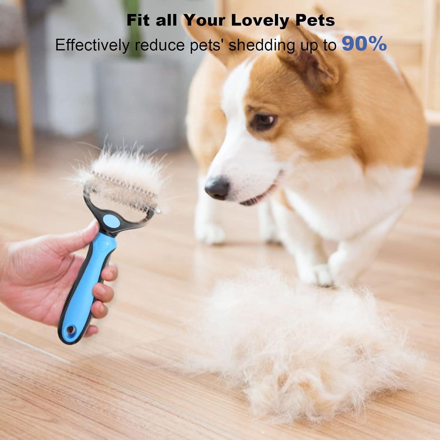 Dog Brush for Shedding,Double Sided Undercoat Rake Comb, Pet Grooming Brush for Small, Medium Dogs and Cats,Furminator Tool Remove 98% Mats,Tangles - Image 8
