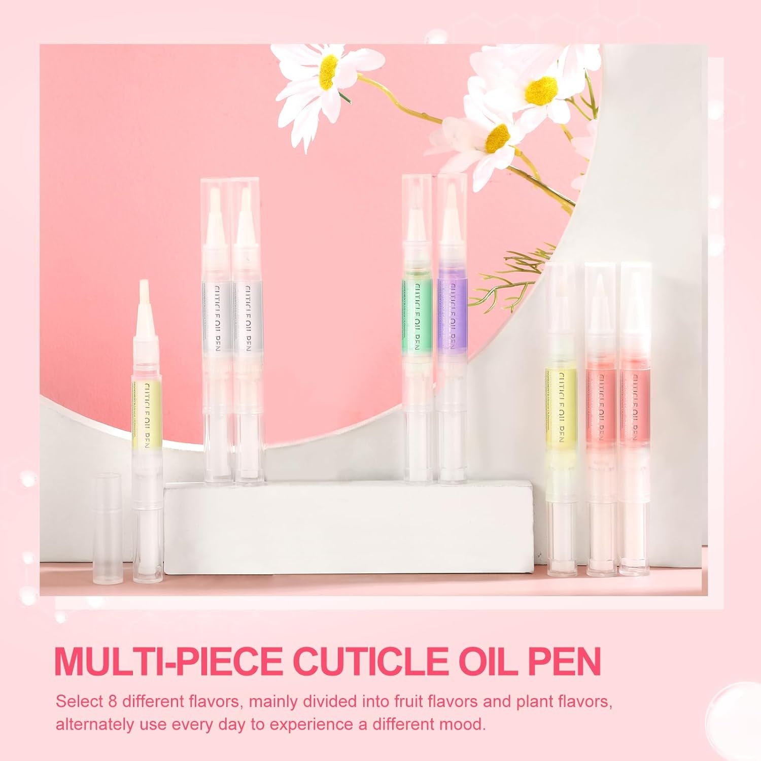 COSCELIA 8pcs Cuticle Oil for Nails Cuticle Oil Pen Bulk for Nail Care Gel Polish Softener and Strengthener Natural Moist Gel Nail Nourishment Treatment Manicure Tools DIY Gifts for Women - Image 7