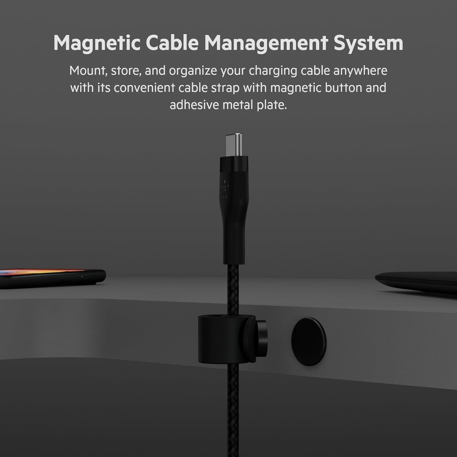 Belkin BoostCharge Pro Flex Braided USB-C to USB-A Cable (1M/3.3FT), Type C to A Cable USB-C USB-IF Certified Fast Charging Cable for iPhone 16 Series, iPad Pro, Galaxy S24, Note, Pixel & More - Black - Image 6