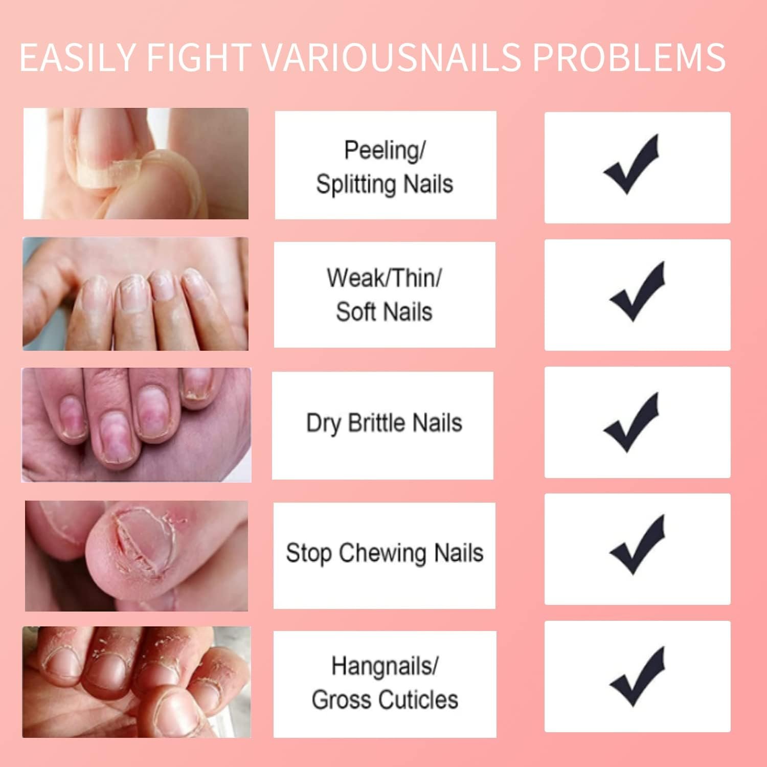 Cuticle Oil, Nail Growth Oil Natural Blend of Jojoba, Vitamin E Nail Cuticle Oil for Repairs Cuticles Overnight Moisturizes and Strengthens Nails Cuticles 2 x 0.92 oz Orange & Rose - Image 3