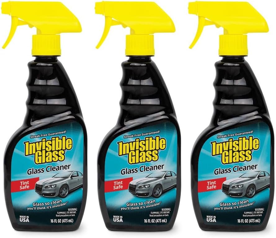 Invisible Glass 92163-3PK Premium Glass and Window Cleaner for Auto and Home Cleans Glass, Windows, Windshields, Navigation Screens, and More, Streak-Free, Ammonia-Free, Tint-Safe, 16 Fl Oz, Pack of 3 - Image 2