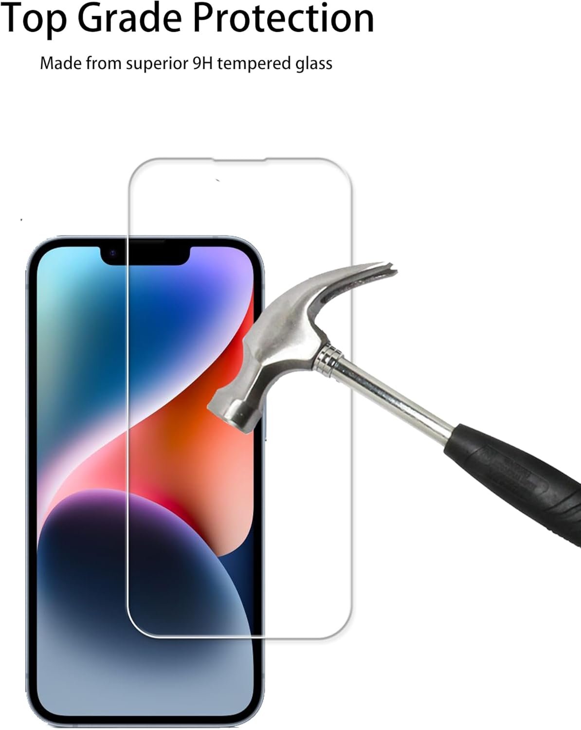 Easy Alignment Frame Designed For iPhone14 Tempered Glass Screen Protector 2-Pack Camera Lens Protector Film 2-Pack - Image 5