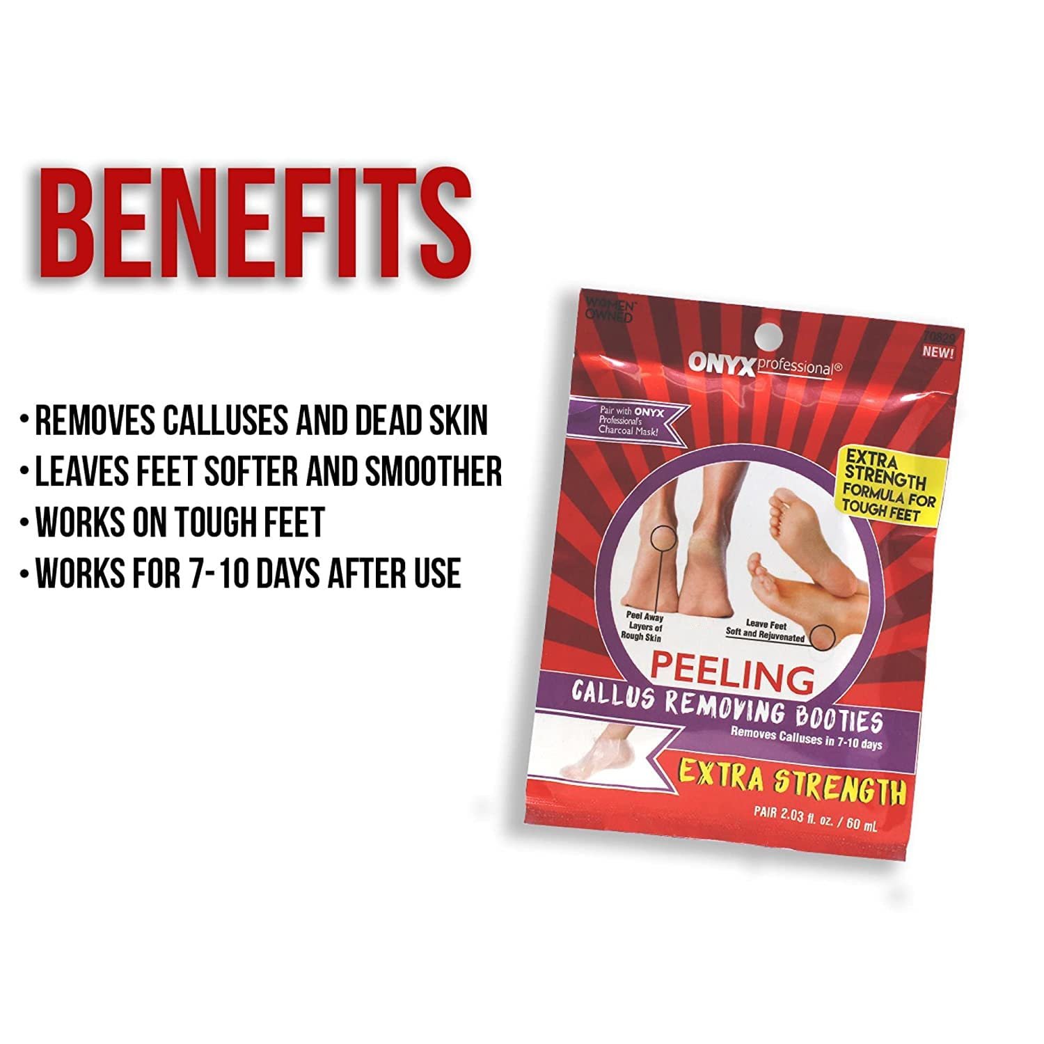 Hard As Hoof Nail Strengthening Cream & Foot Peel Mask Callus Remover (2 Pack) Dead Skin Remover - Image 8