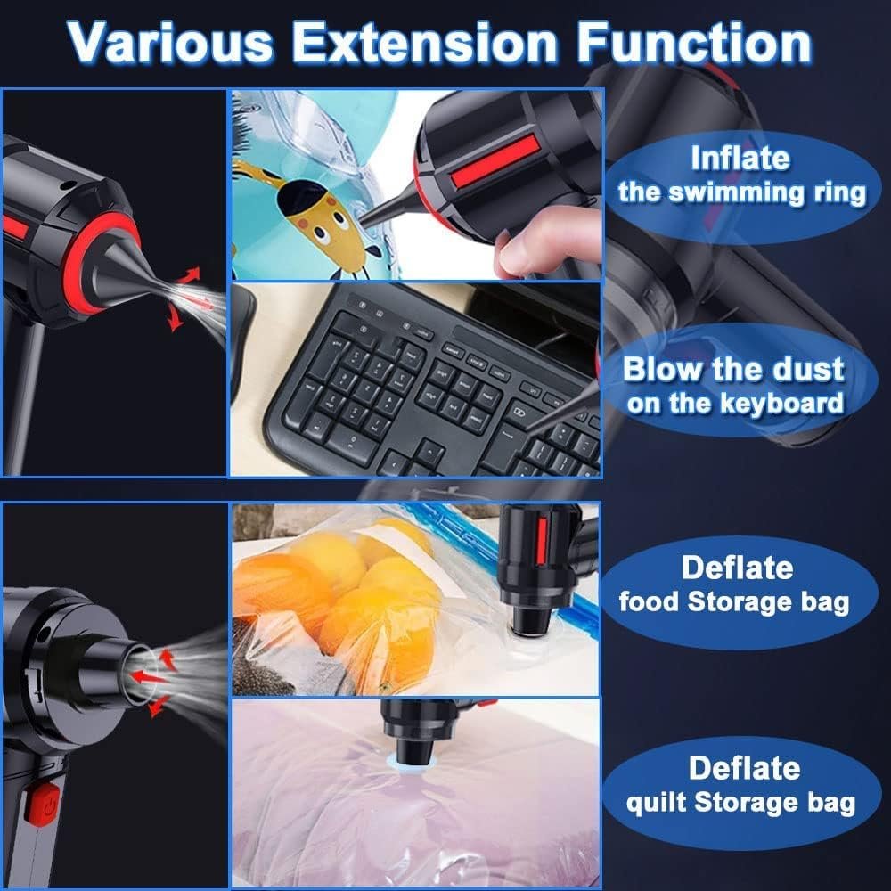 3-in-1 Portable Small Cordless handheld Vacuum Cleaner Rechargeable with 9000PA Powerful Suction for Car/Office/Home - Image 6