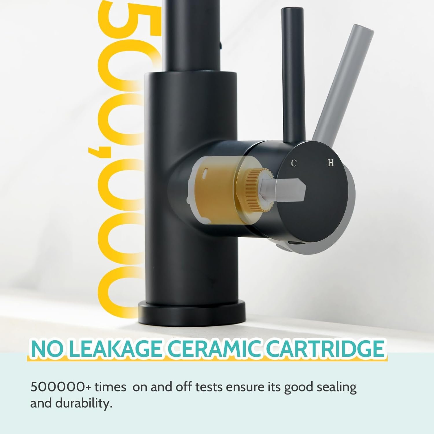 Kicimpro Black Touchless Kitchen Faucet with Pull Down Sprayer Single Handle, Side Motion Sensor Kitchen Touchless Faucet with Water Lines, Two Modes Matte Black Touchless Faucet for Kitchen Sink - Image 5