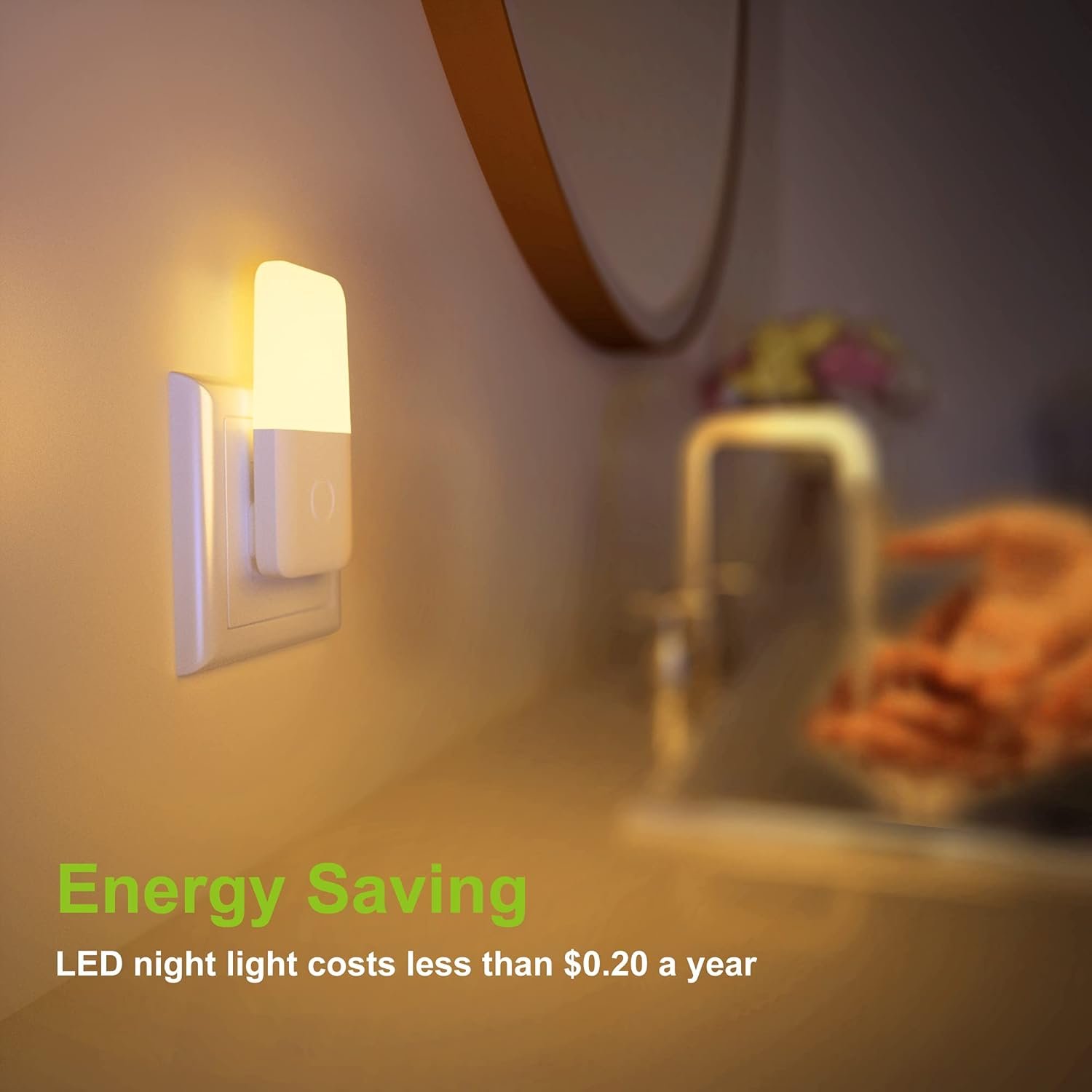 MAZ-TEK Plug in Night Light, Warm White LED Nightlights with Smart Dusk to Dawn Sensor for Kids, Nursery, Ideal for Bedroom, Bathroom,Hallway, Stairs, Kitchen, 4 Pack - Image 6