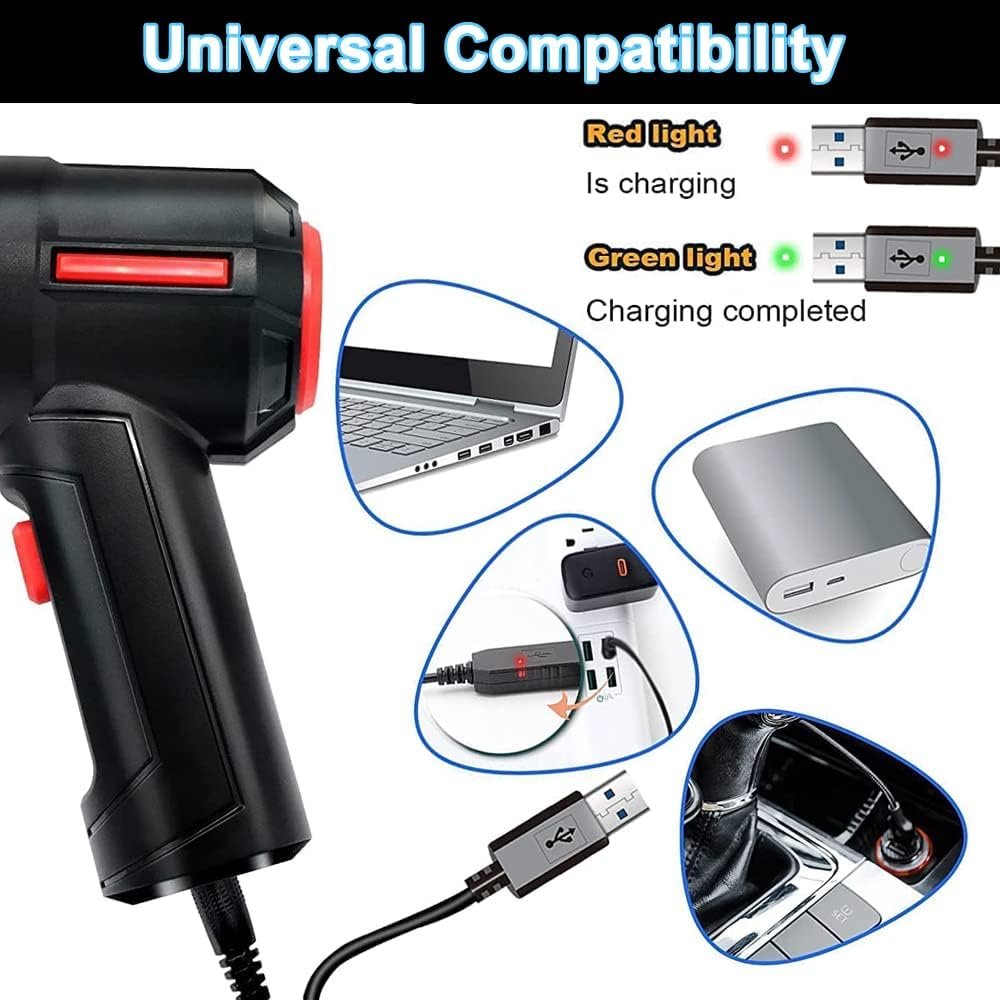 3-in-1 Portable Small Cordless handheld Vacuum Cleaner Rechargeable with 9000PA Powerful Suction for Car/Office/Home - Image 7