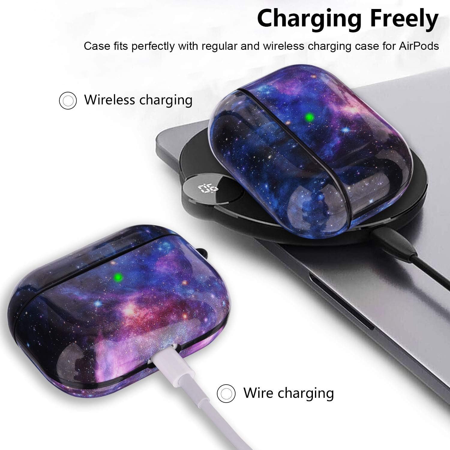 CAGOS for Airpod Pro Case, Cute Airpods Pro 2nd/1st Generation Case Cover Hard TPU Protective iPod Pro Case with Keychain Accessories for Women Men - Image 4