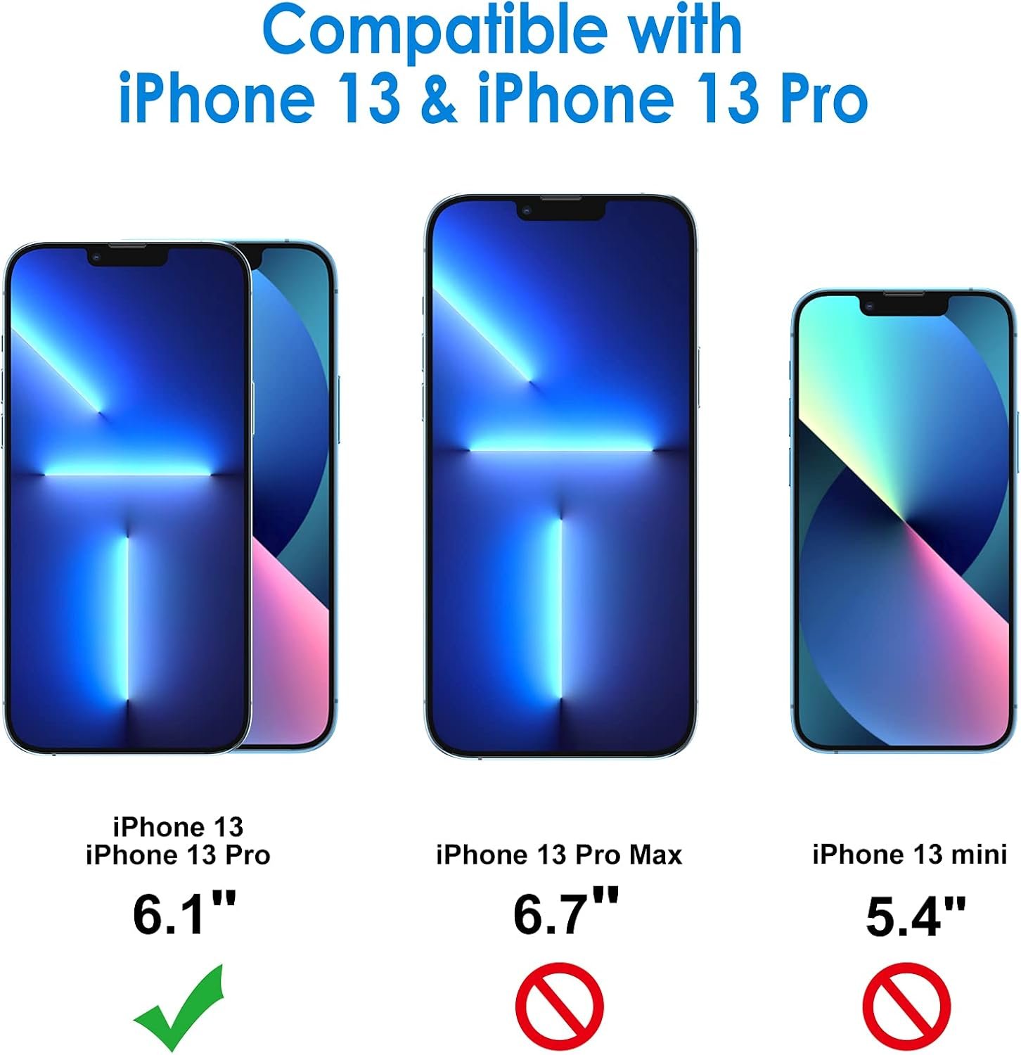 JETech Screen Protector Compatible with iPhone 13 and iPhone 13 Pro 6.1-Inch, Tempered Glass Film, 3-Pack - Image 4