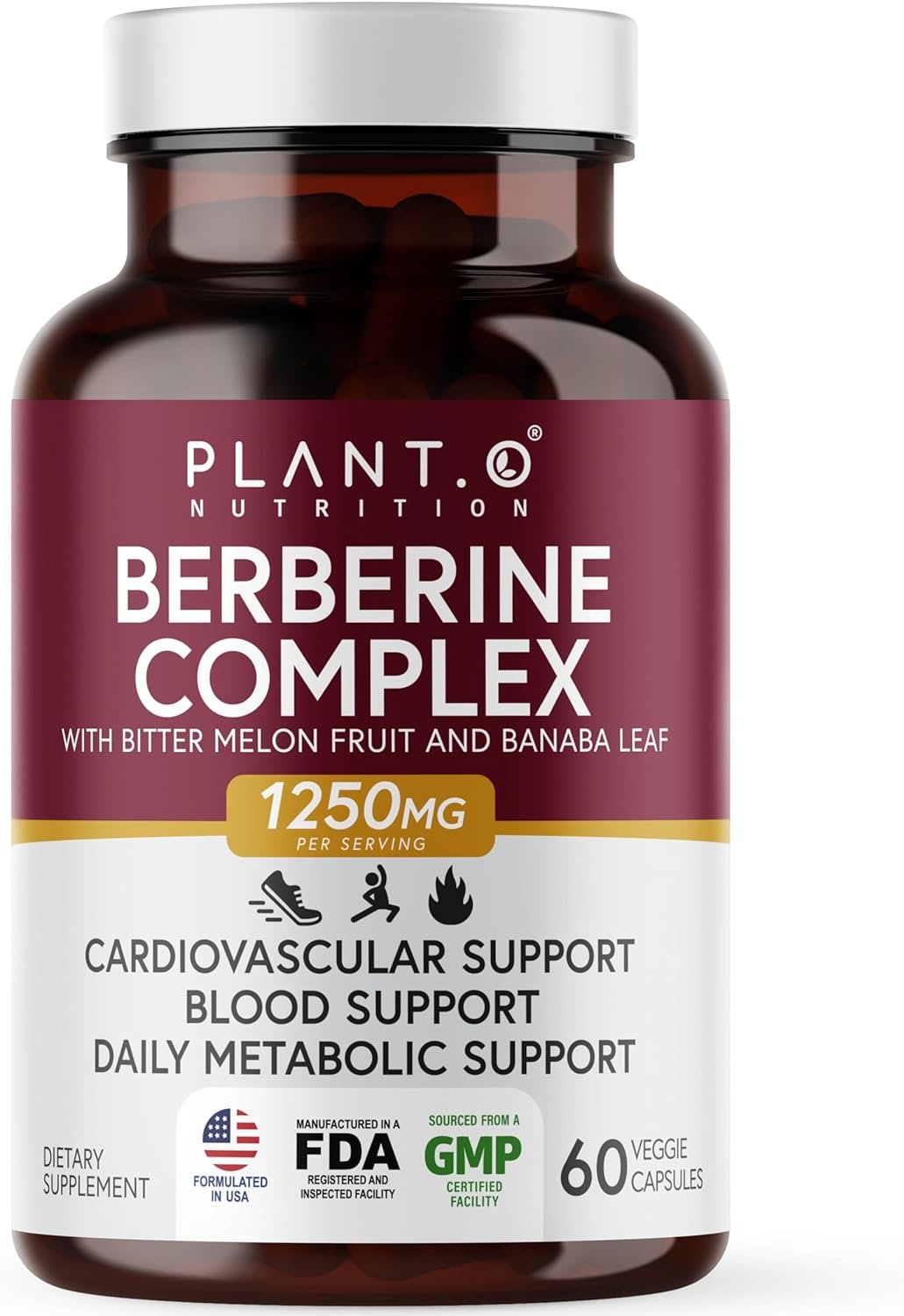 Berberine Supplement - Extra Strength 1250mg Per Serving - Berberine HCI Complex with Bitter Lemon & Banaba Leaf Non-GMO - Immune Support, Antioxidant - 60 Capsules - Image 2