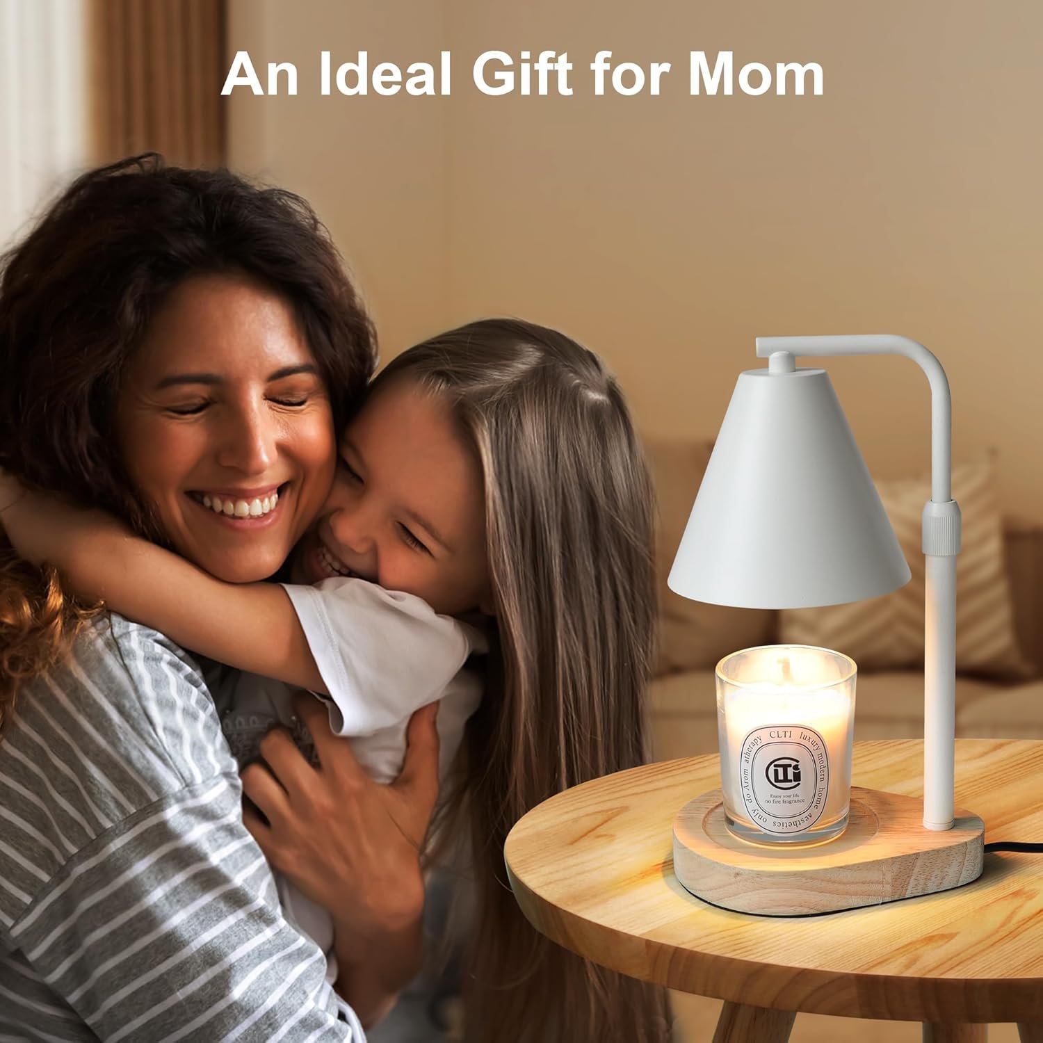 Candle Warmer Lamp with Timer, Adjustable Height Dimmable Candle Warmer with 2 Bulbs, for Mom, House Warming Gifts New Home Bedroom Decor Dimmable Candle Lamp Warmer for Scented Wax - Image 7