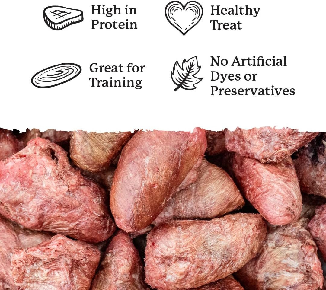 Dr. Harvey's Raw Freeze Dried Chicken Hearts Training Dog Treats, Single Ingredient, with Real Chicken Hearts for Dogs, 7 Ounces - Image 8