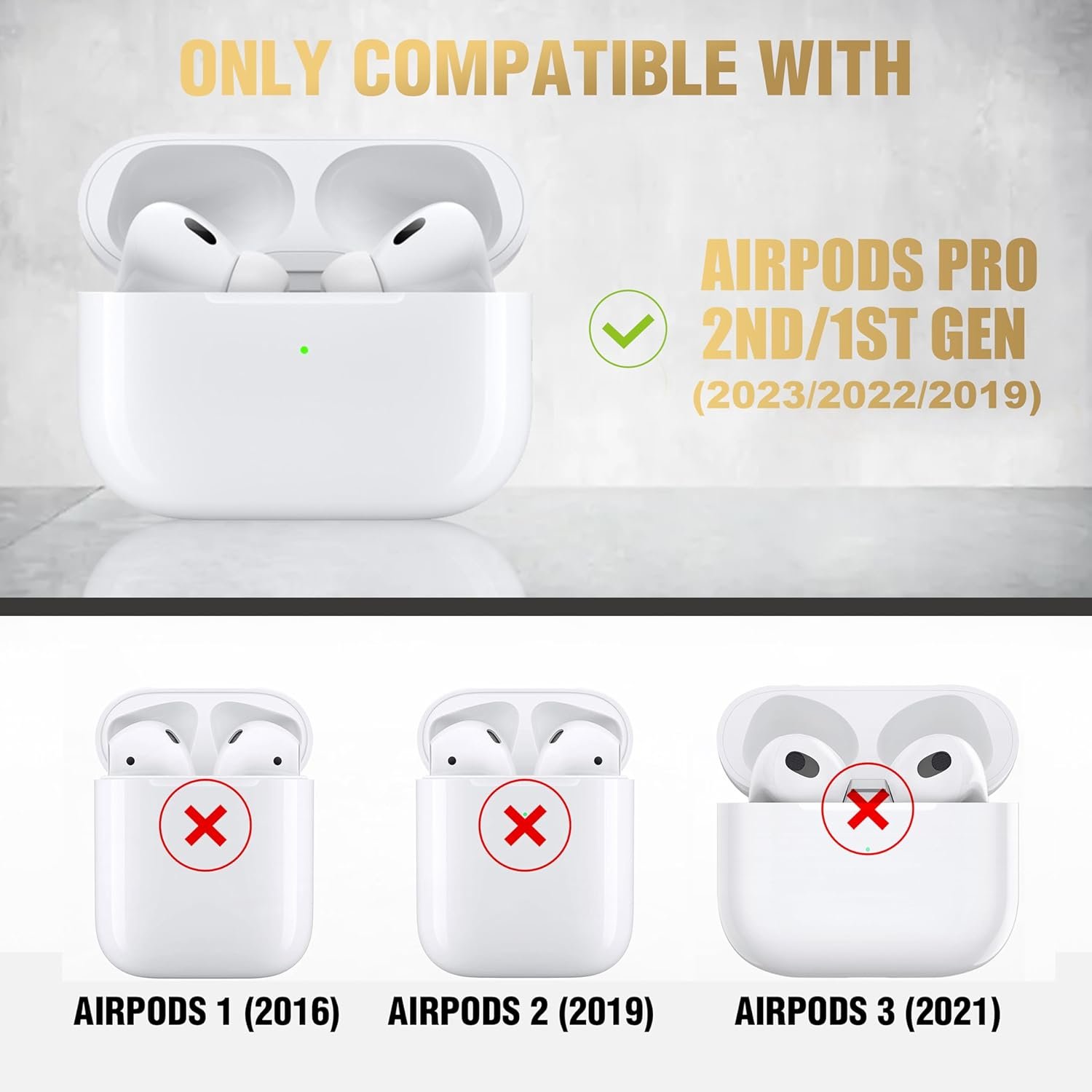 Valkit Compatible Airpods Pro 2nd/1st Generation Case Cover with Cleaner Kit, Military AirPod Pro 2 Case with Lock & Lanyard Cool Shockproof Protective Case for Airpod Pro Gen 2nd/1st(2023/2022/2019) - Image 3