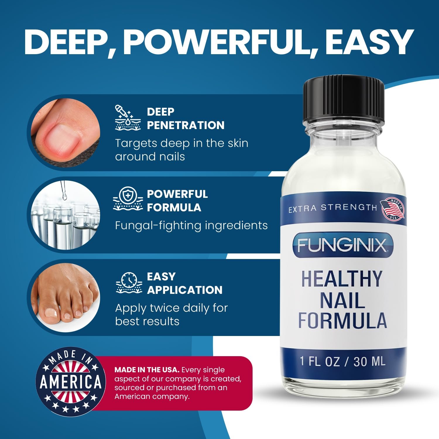 FUNGINIX Toenail Fungus Treatment - Extra Strength - Nail Fungus Treatment & Athlete's Foot Solution - Antifungal Liquid Solution - Made In the USA - 1 Bottle - (Packaging May Vary) - Image 3