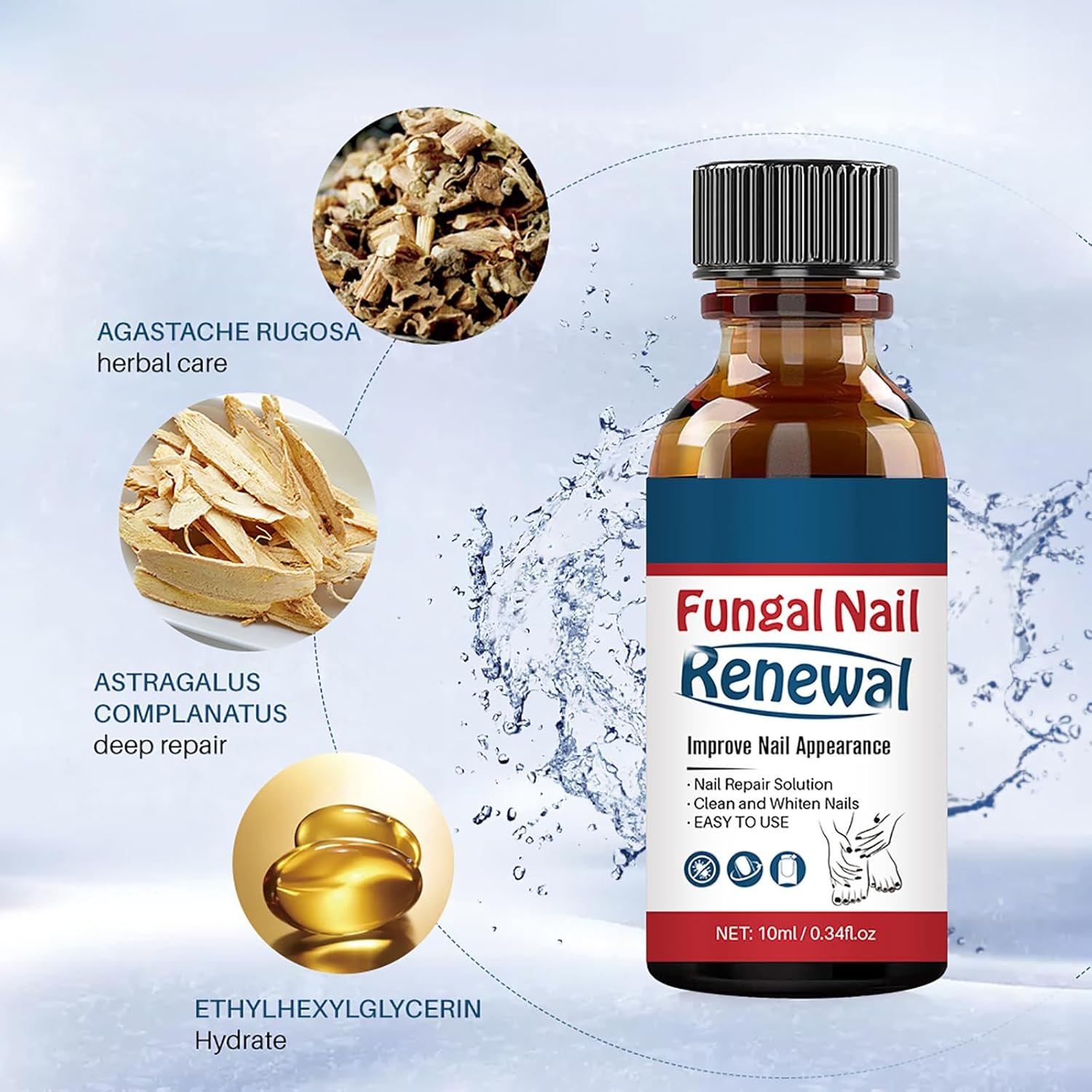Nail Repair Essnce Liquid, Fingernail and Toenail Repair, Fix & Renew Damaged, Broken, Cracked & Discolored Nails, Reduce Nail Thickening, Strengthen Nails for Beautiful Nail - Image 4