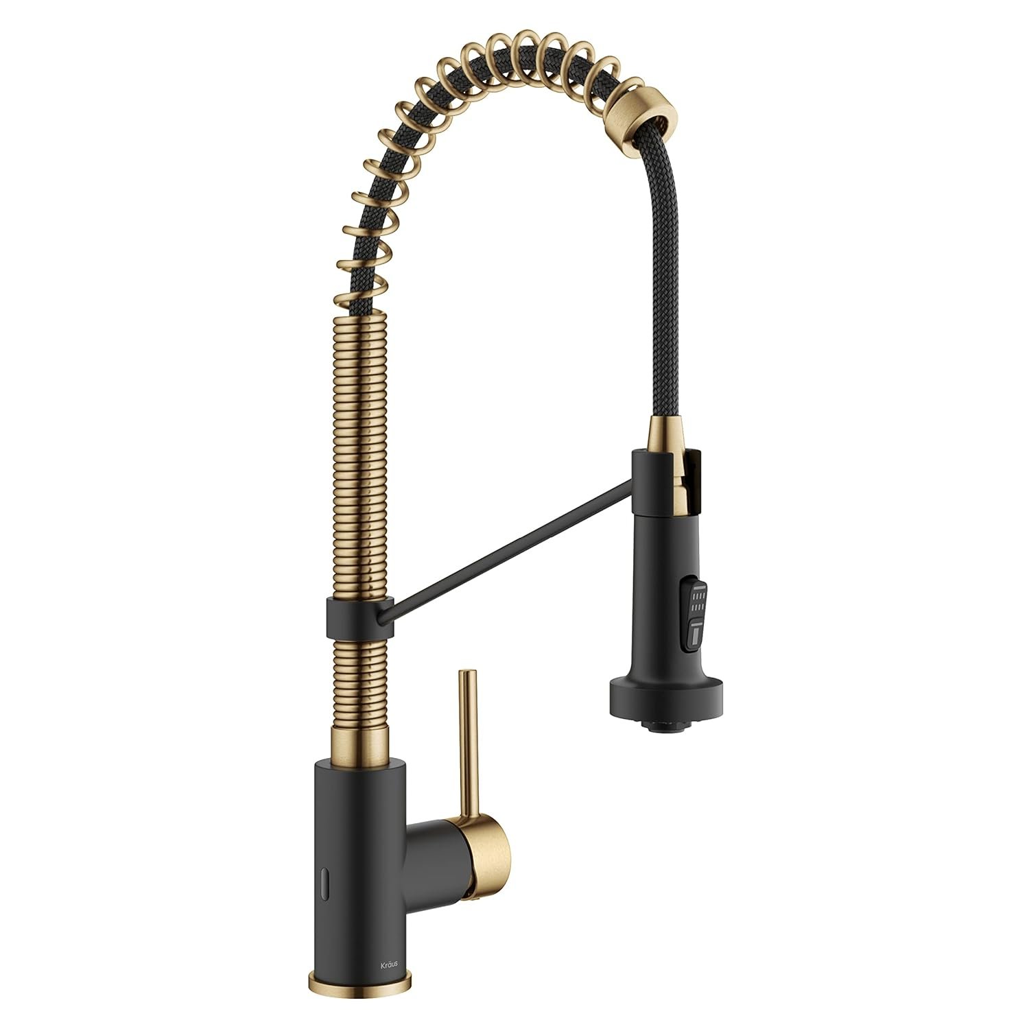 KRAUS Bolden Touchless Sensor Commercial Style 2-Function Single Handle Pull Down Kitchen Faucet in Brushed Brass/Matte Black, KSF-1610BBMB - Image 2