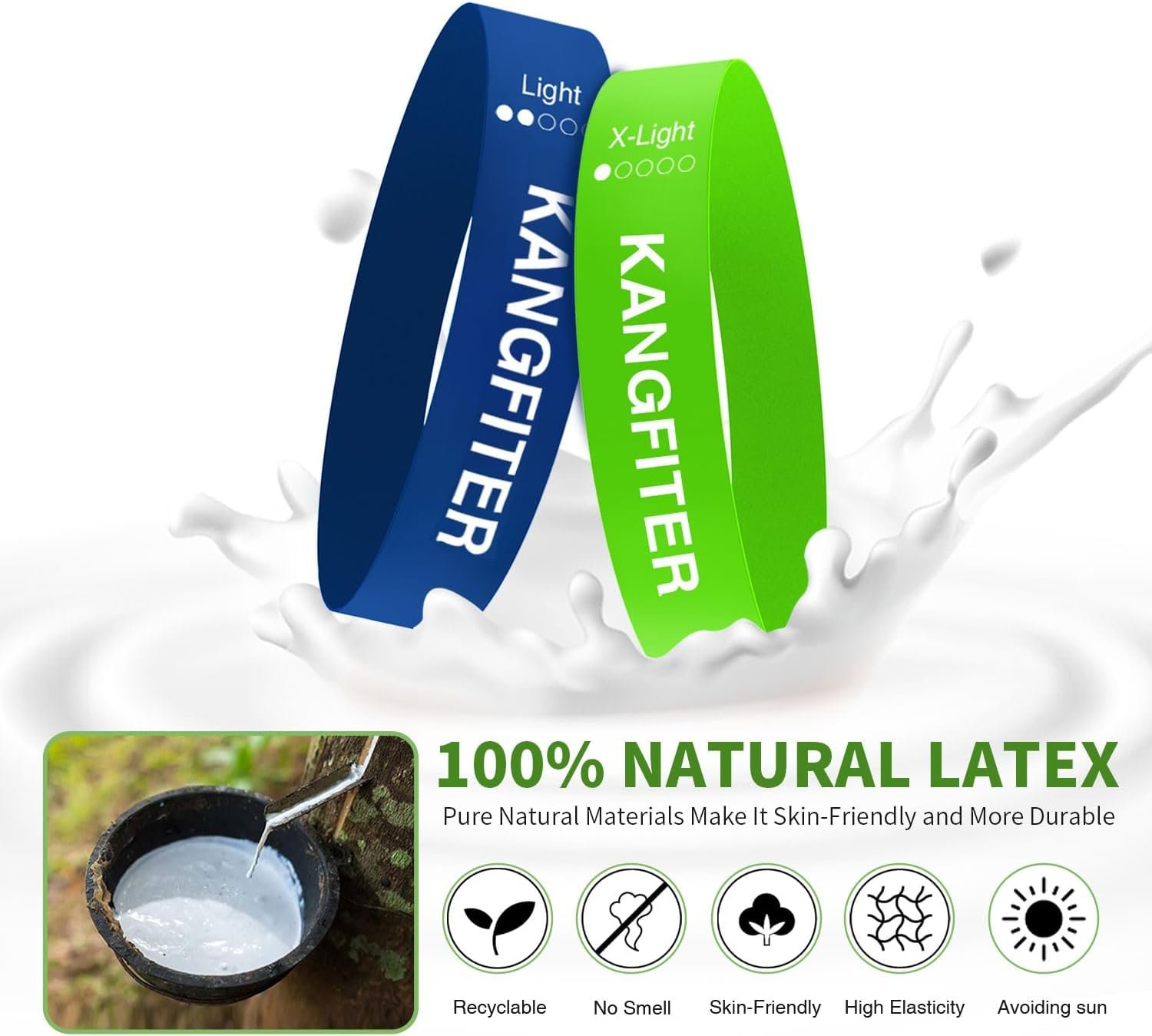 Resistance Bands for Working Out, Loop Exercise Bands for Booty Leg, Butt, Glutes, Stretch Workout Bands for Women & Men, Hip Elastic Bands for Home and Gym Fitness, Yoga, Pilates - Image 4