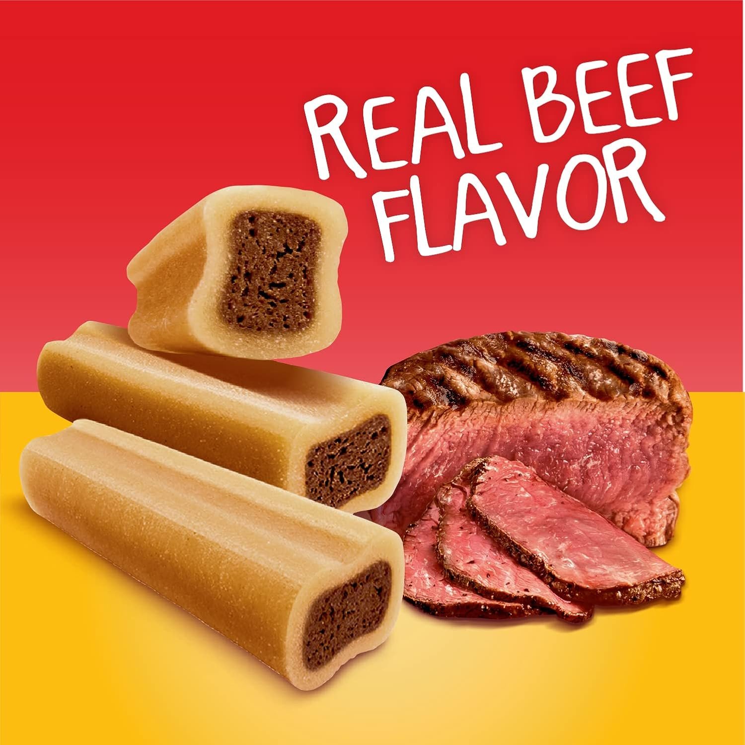 PEDIGREE MINI JUMBONE Small Dog Treats Real Beef Flavor, 21 oz. Pack (35 Treats) - Image 5