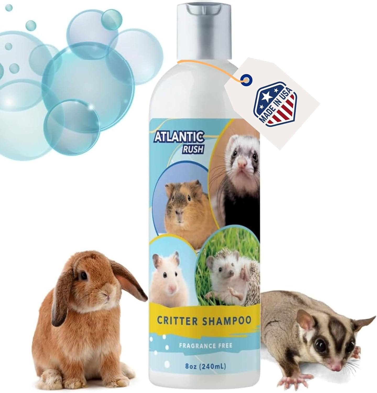 Critter Shampoo for Small Pets - 8oz Small Animal Fragrance Free Shampoo - Pet Shampoo for Small Critters Including Ferrets, Guinea Pigs, Rabbits, Hedgehogs, Hamsters & Sugar Gliders - Image 2