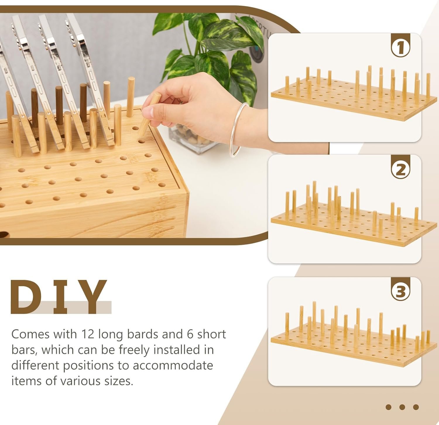 Bamboo Charging Station for Multiple Devices, Charger Station Organizer Desk Docking Station Rack for Phones, Tablets, Laptop, Perfect to Work from Home (Natural, M) - Image 5