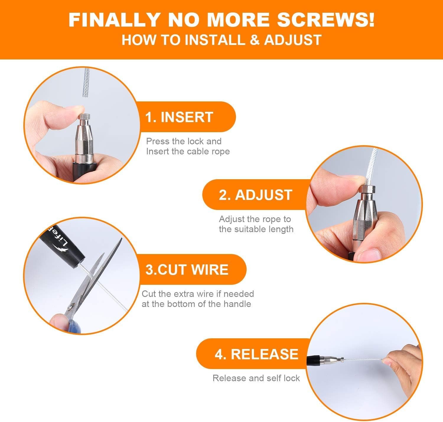 Jump Rope, High Speed Weighted Jump Rope - Premium Quality Tangle-Free - Self-Locking Screw-Free Design - Jump Ropes for Fitness - Skipping Rope for Workout Fitness, Crossfit & Home Exercises - Image 4