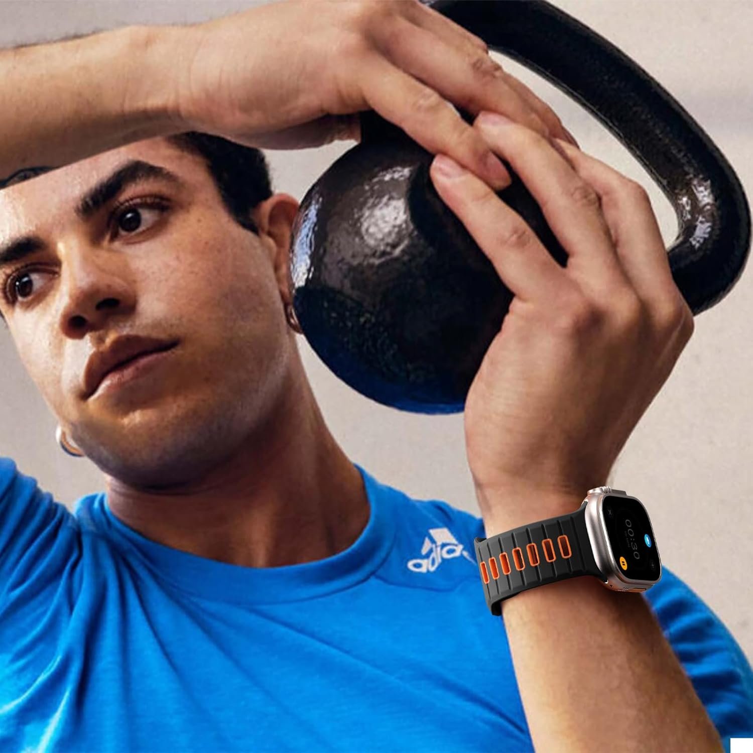 Odbeai Sport Band Compatible with Apple Watch Ultra 2/Ultra Band,Compatible with Apple Watch Bands for Men 49mm 46mm 45mm 44mm 42mm,Silicone Loop Waterproof Strap for iWatch Bands Series SE 10 9 8-1 - Image 8