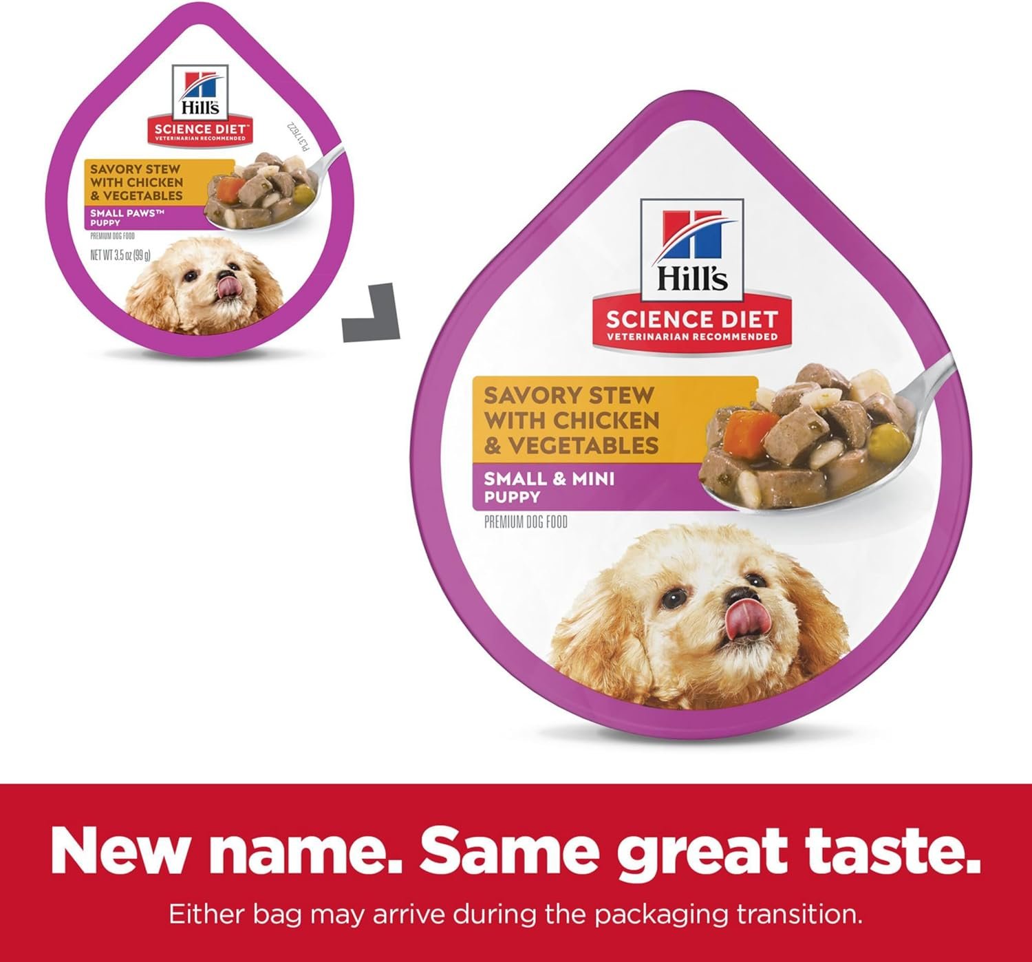 Hill's Science Diet Puppy, Puppy, Small & Mini Breeds Puppy Premium Nutrition, Wet Dog Food, Chicken & Vegetables Stew, 3.5 oz Tray, Case of 12 - Image 12