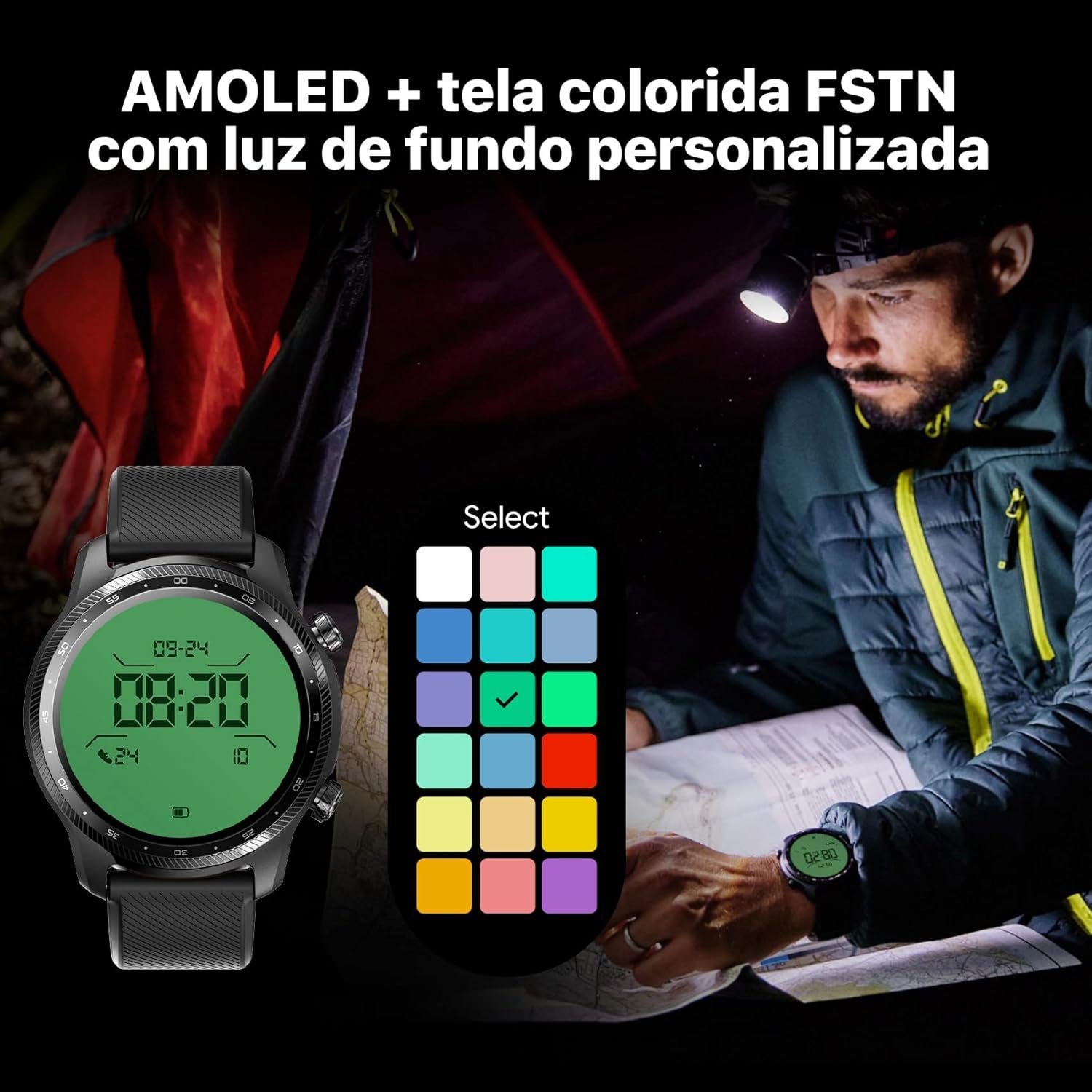 Ticwatch Pro 3 Ultra GPS Smartwatch Qualcomm SDW4100 and Mobvoi Dual Processor System Wear OS Smart Watch for Men Fatigue Assessment 3-45 Days Battery NFC Mic Speaker iOS Android Compatible - Image 4